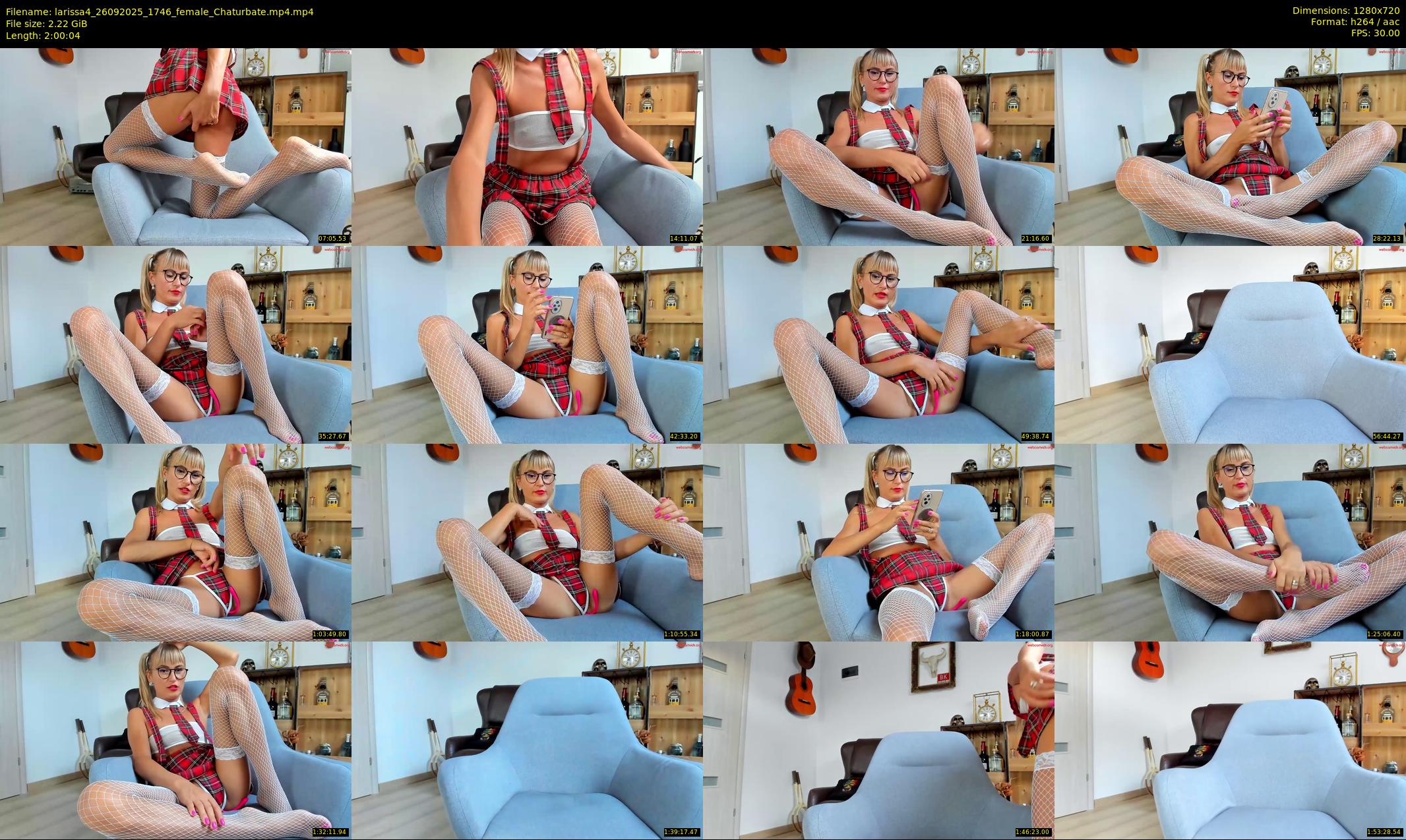 larissa4 — 121 minute Chaturbate female cam show recording, 720p, Sep 26, 2025