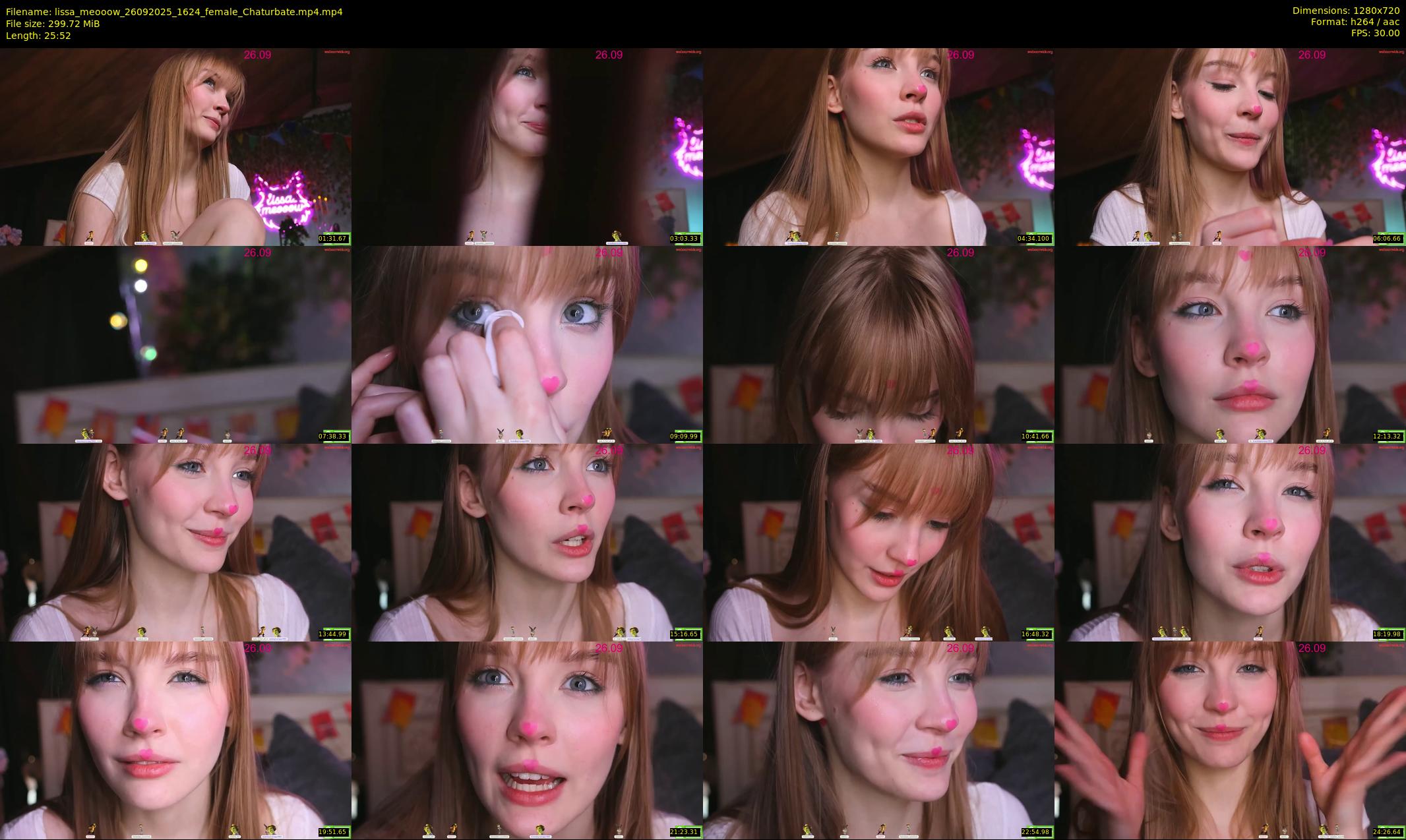 lissa_meooow — 26 minute Chaturbate female cam show recording, 720p, Sep 26, 2025