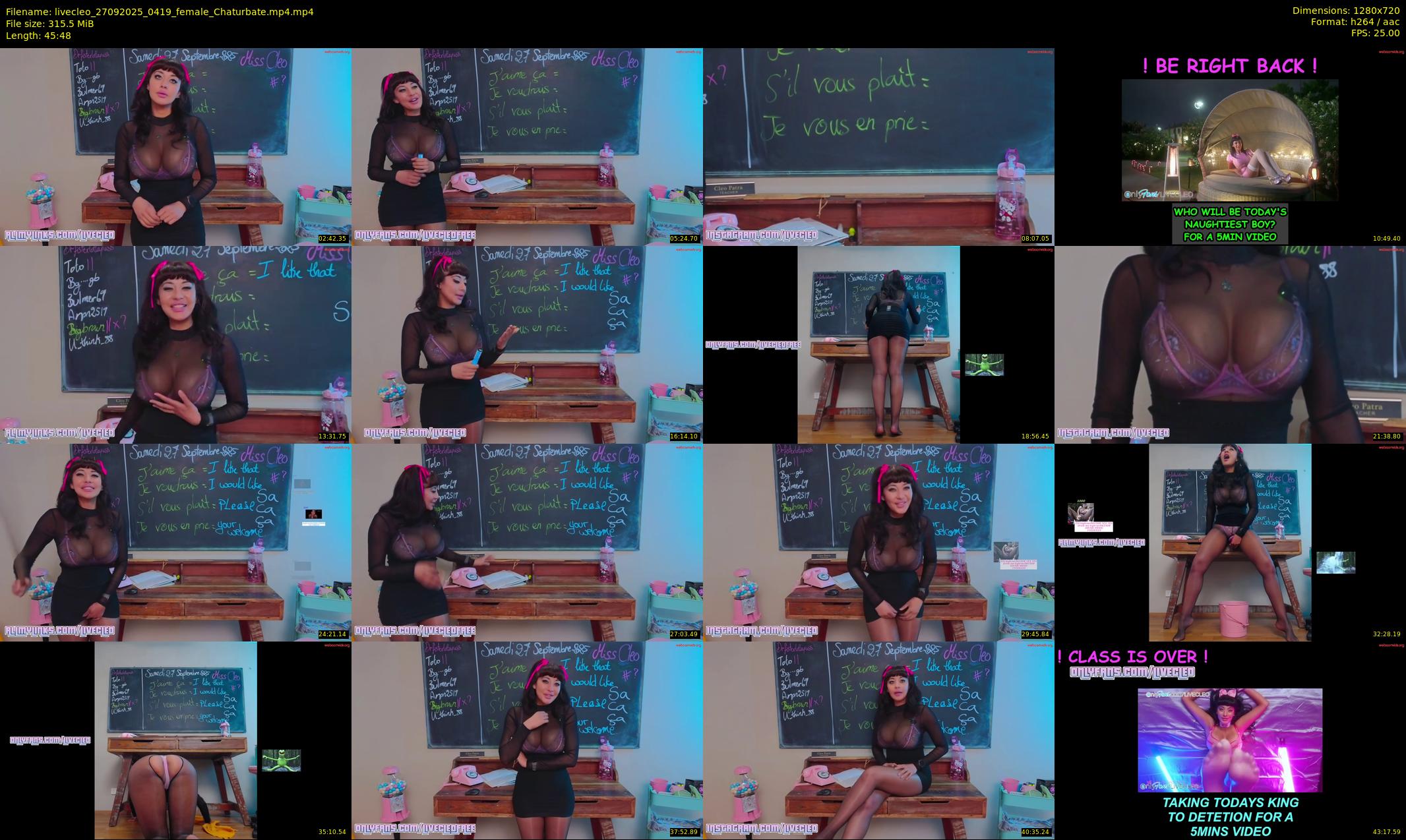 livecleo — 46 minute Chaturbate female cam show recording, 720p, Sep 27, 2025