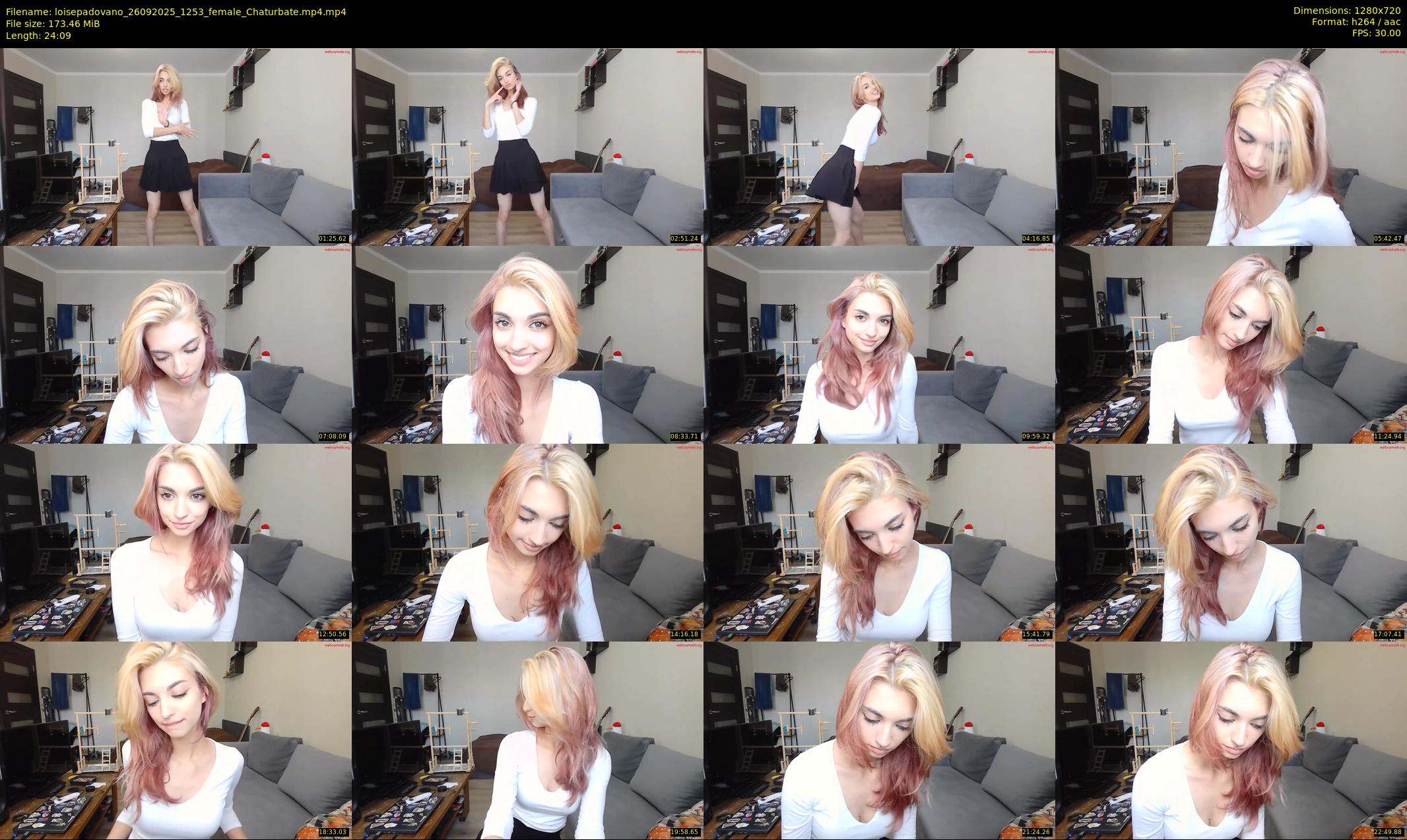 loisepadovano — 25 minute Chaturbate female cam show recording, 720p, Sep 26, 2025