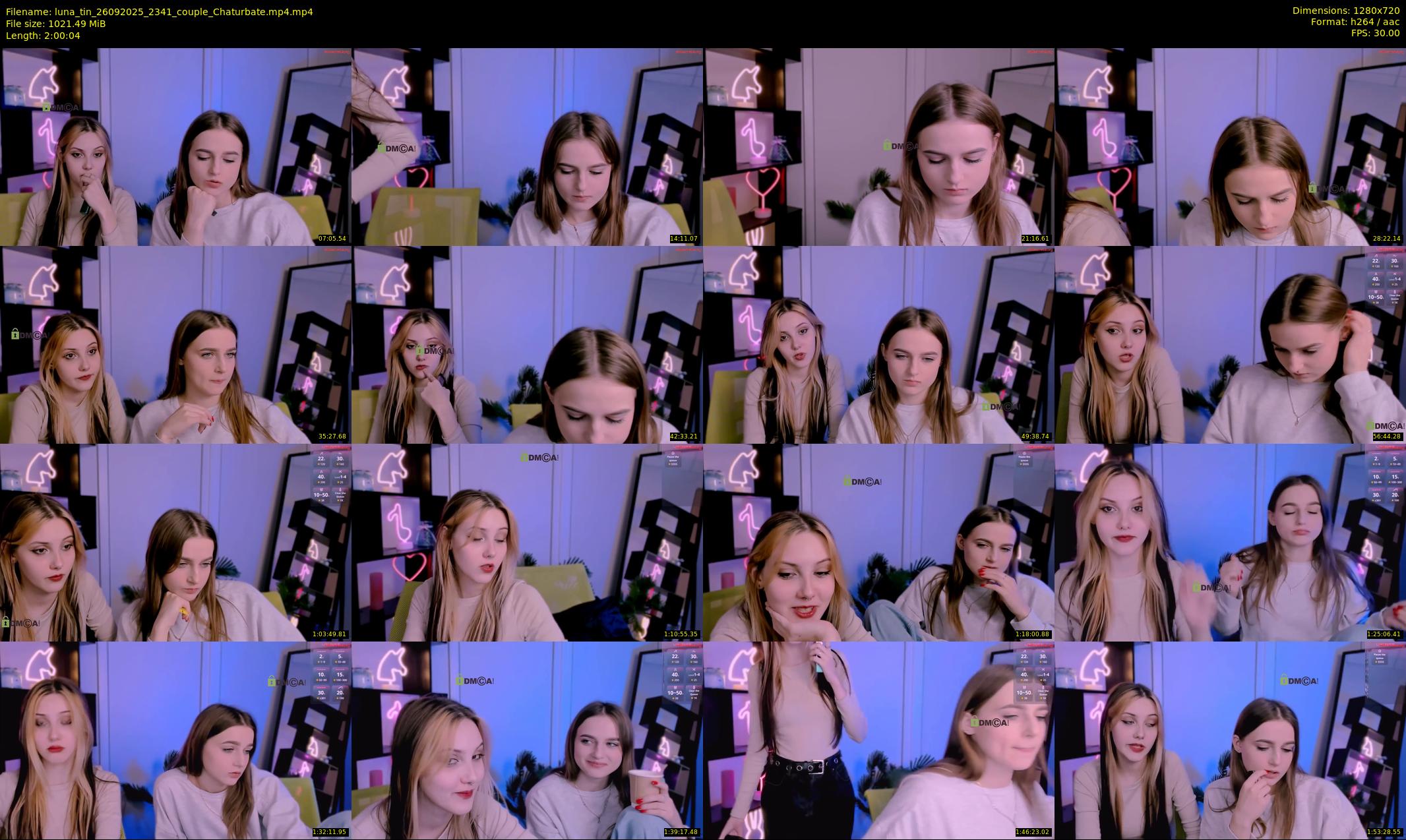 luna_tin — 121 minute Chaturbate couple cam show recording, 720p, Sep 26, 2025