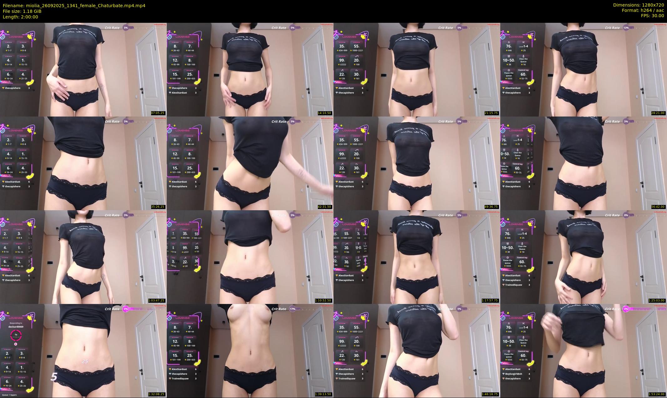 miolia — 120 minute Chaturbate female cam show recording, 720p, Sep 26, 2025