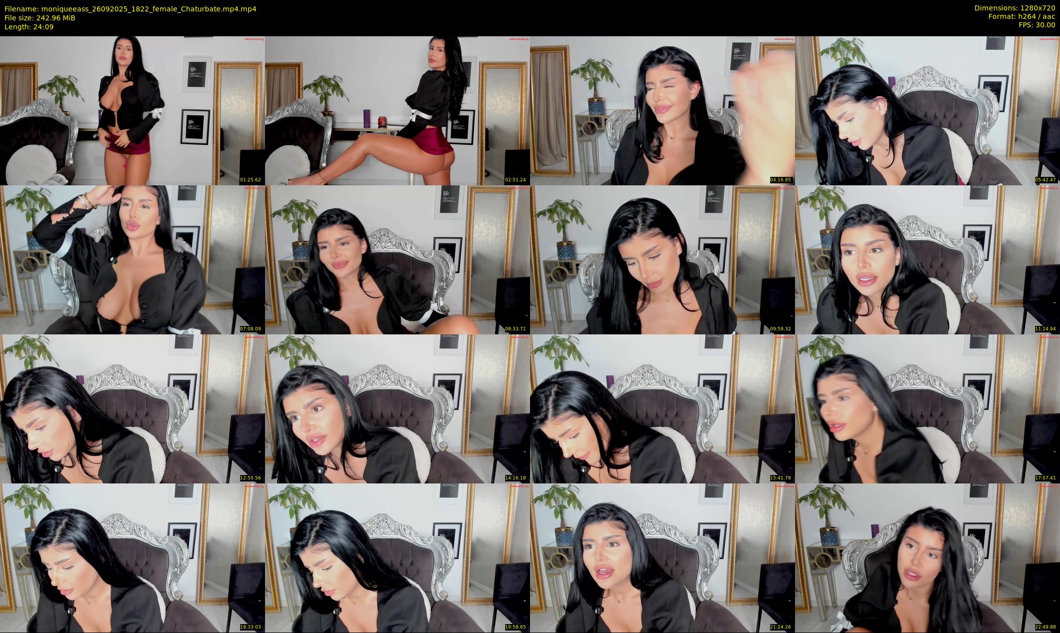 moniqueeass — 25 minute Chaturbate female cam show recording, 720p, Sep 26, 2025