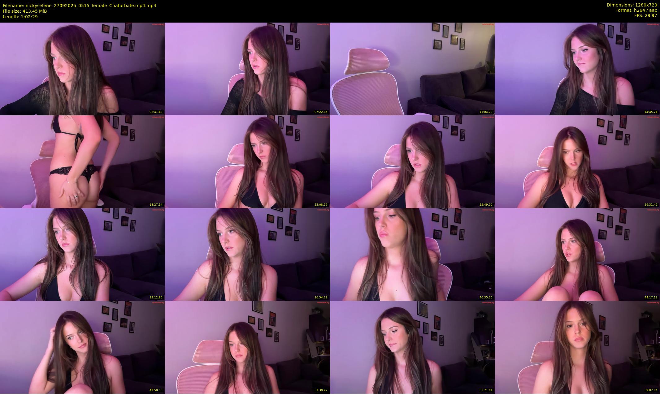 nickyselene — 63 minute Chaturbate female cam show recording, 720p, Sep 27, 2025