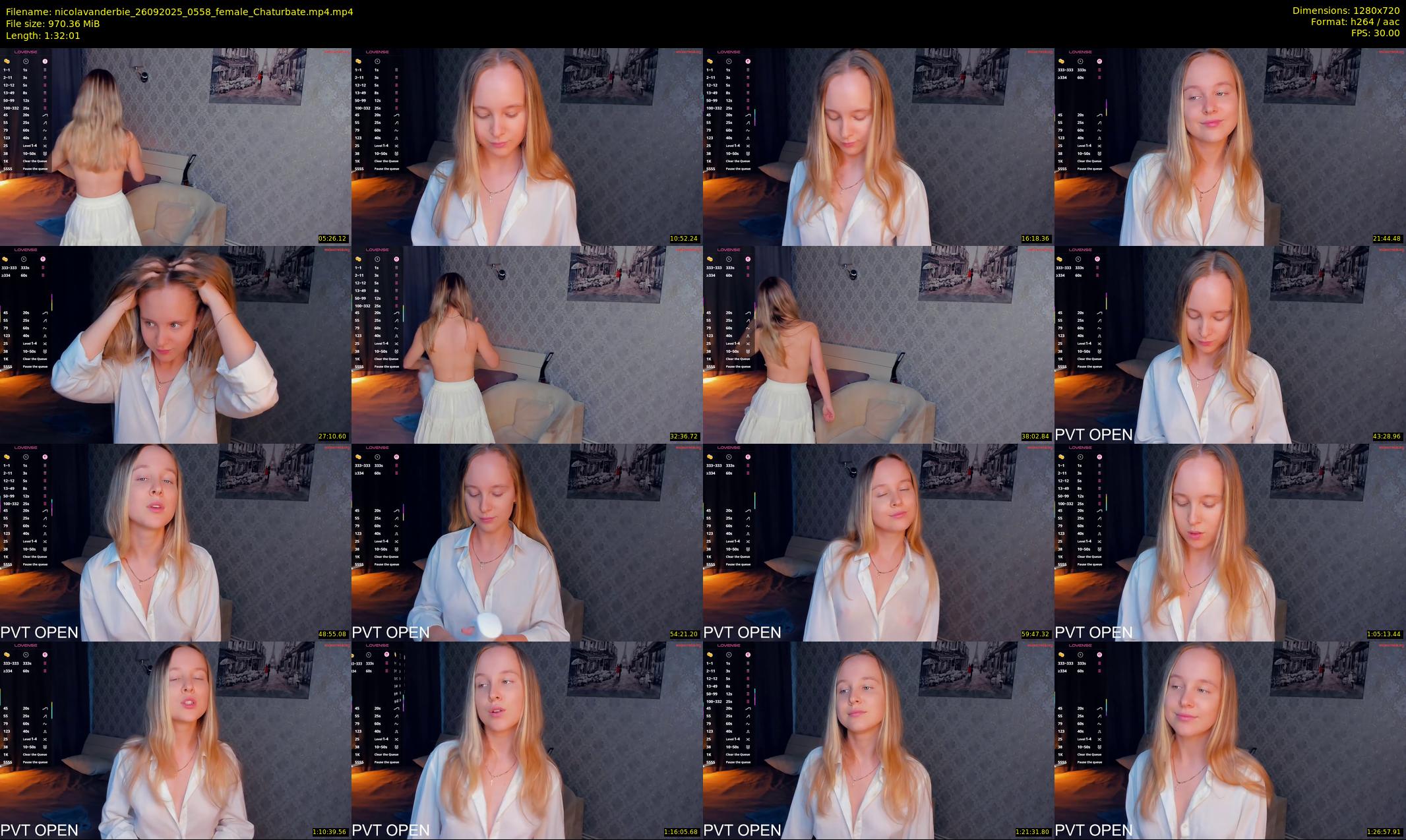 nicolavanderbie — 93 minute Chaturbate female cam show recording, 720p, Sep 26, 2025