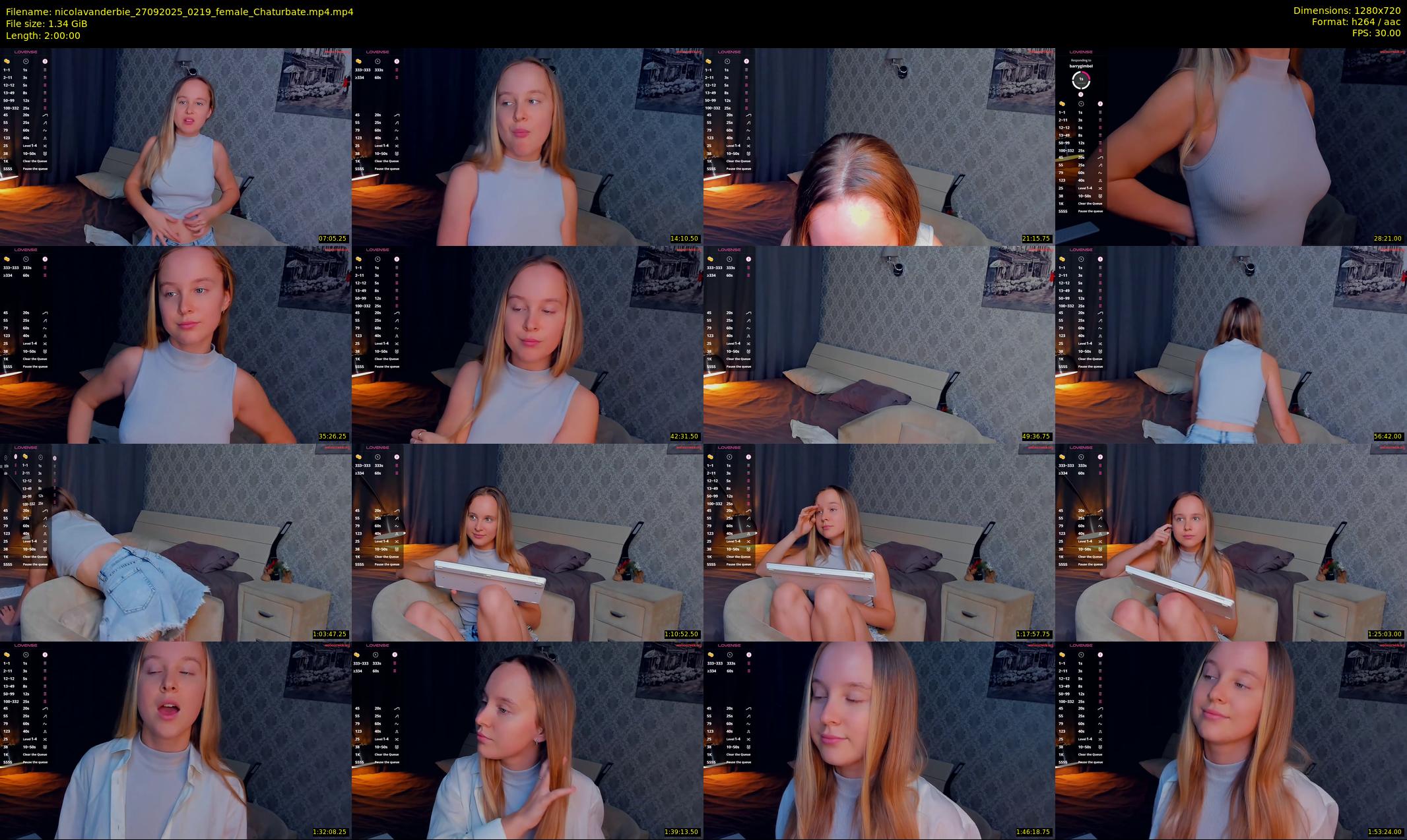 nicolavanderbie — 120 minute Chaturbate female cam show recording, 720p, Sep 27, 2025