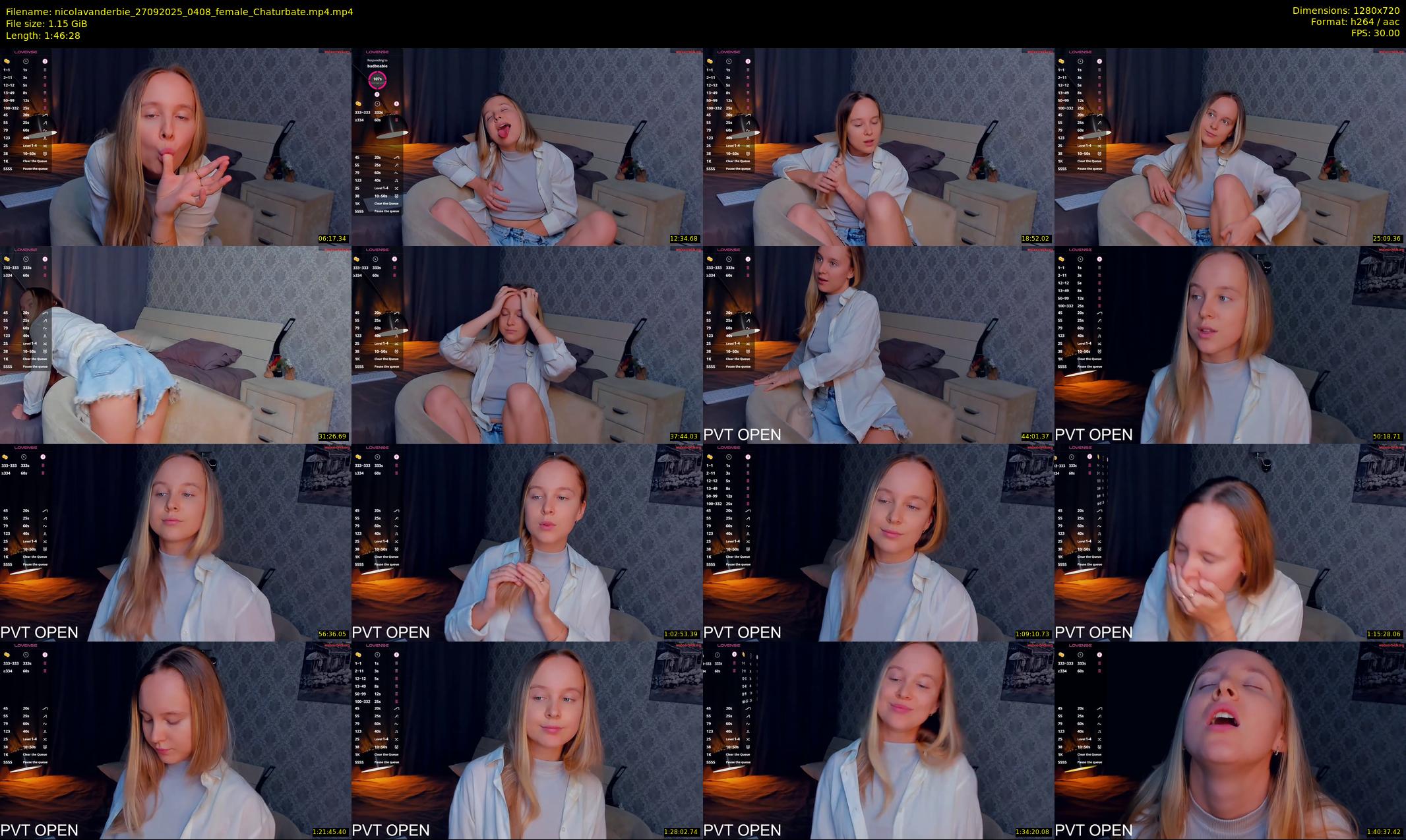 nicolavanderbie — 107 minute Chaturbate female cam show recording, 720p, Sep 27, 2025