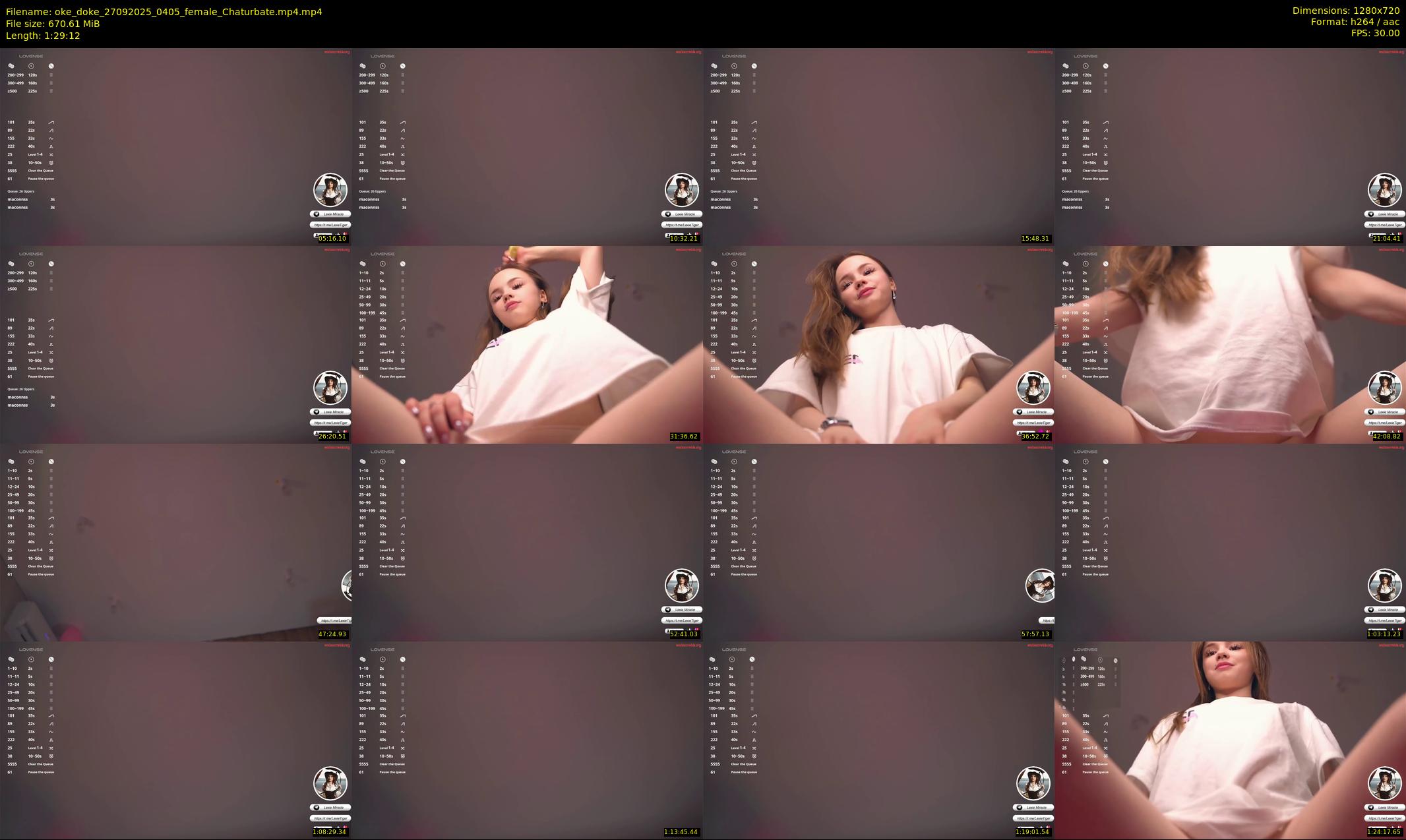 oke_doke — 90 minute Chaturbate female cam show recording, 720p, Sep 27, 2025