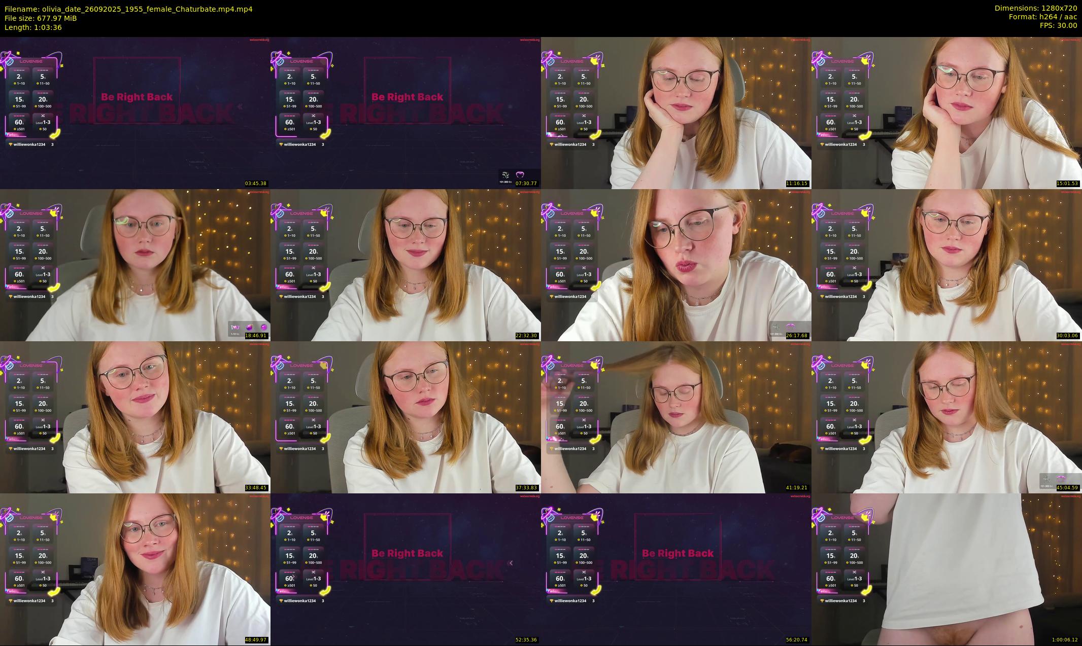 olivia_date — 64 minute Chaturbate female cam show recording, 720p, Sep 26, 2025