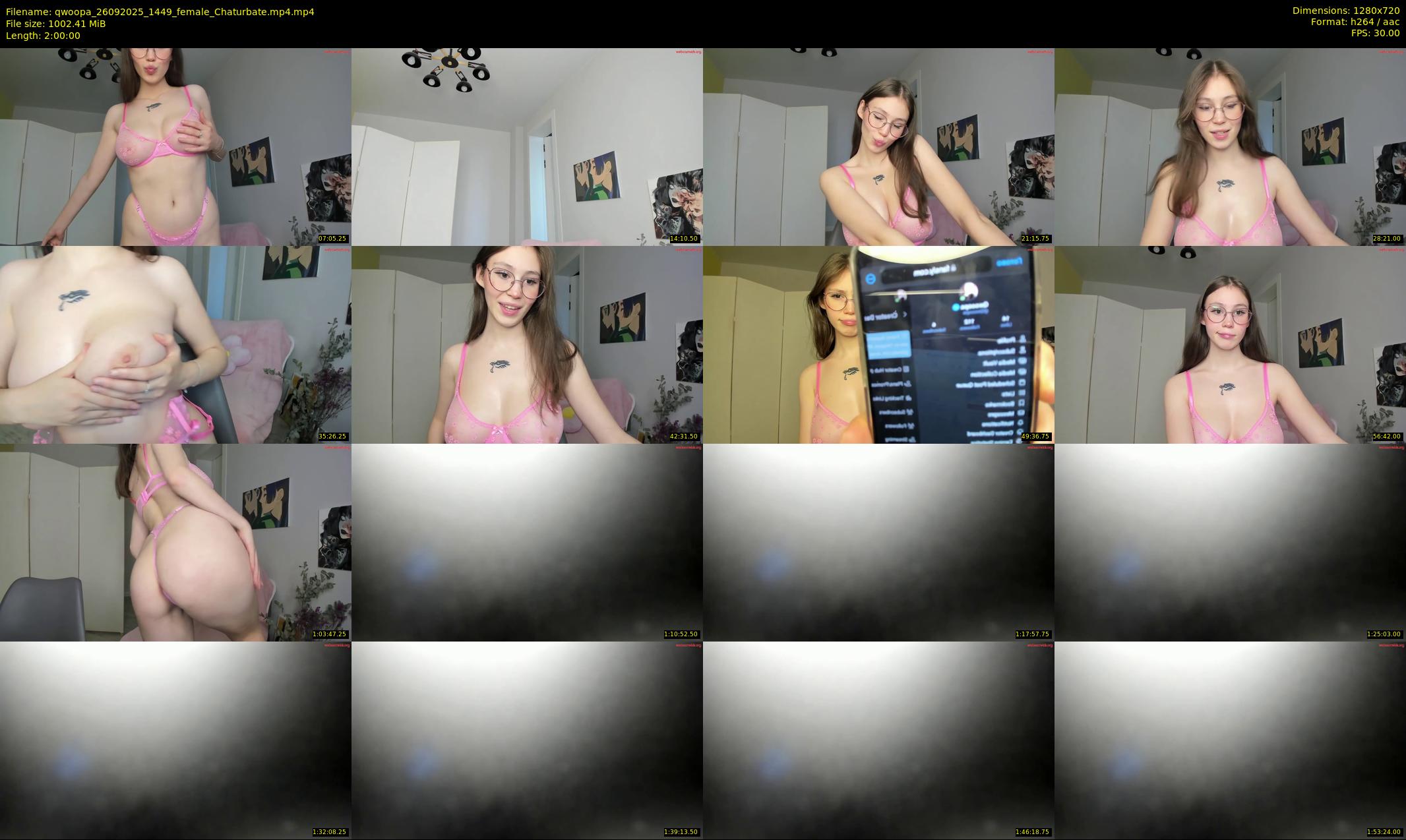 qwoopa — 120 minute Chaturbate female cam show recording, 720p, Sep 26, 2025