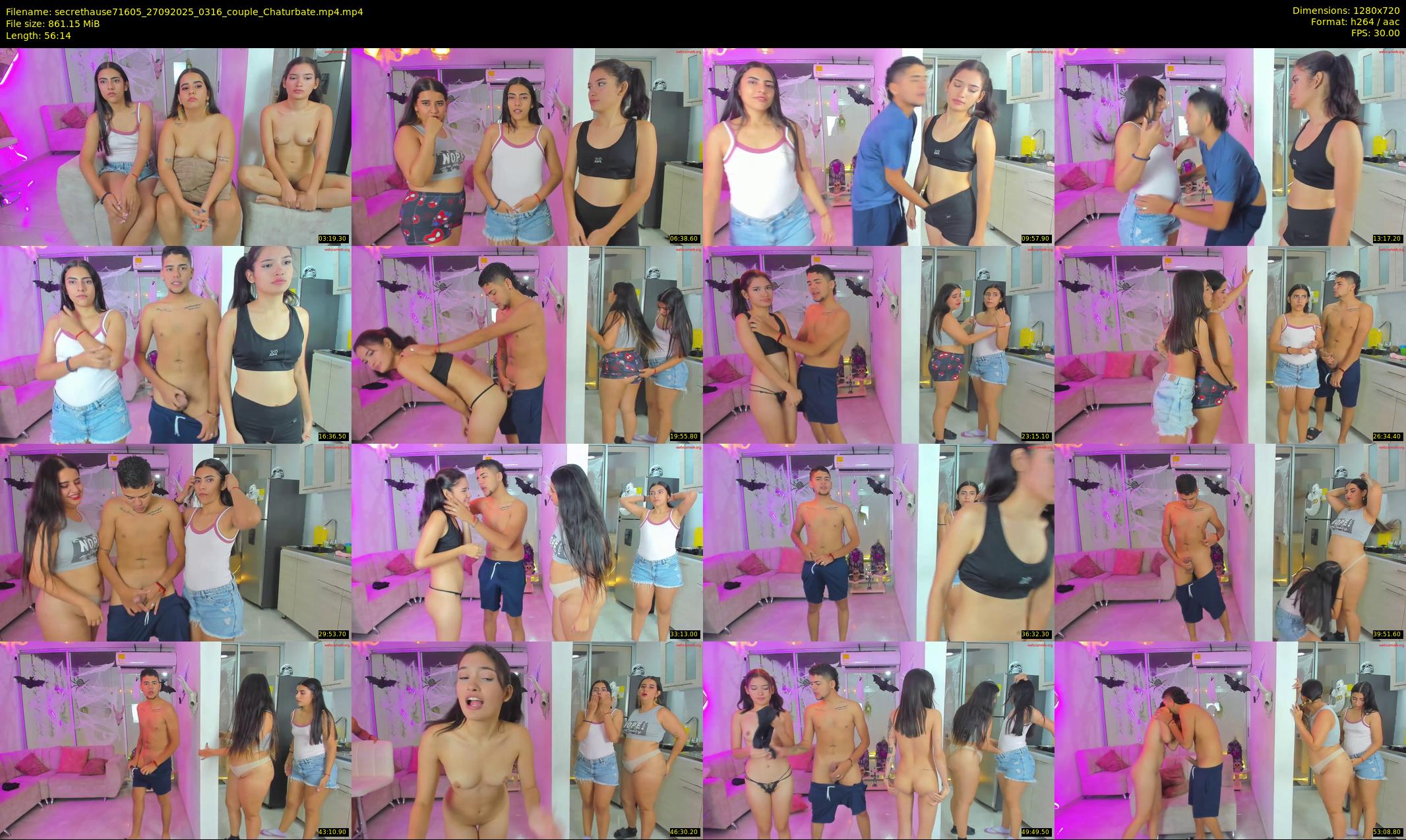 secrethause71605 — 57 minute Chaturbate couple cam show recording, 720p, Sep 27, 2025