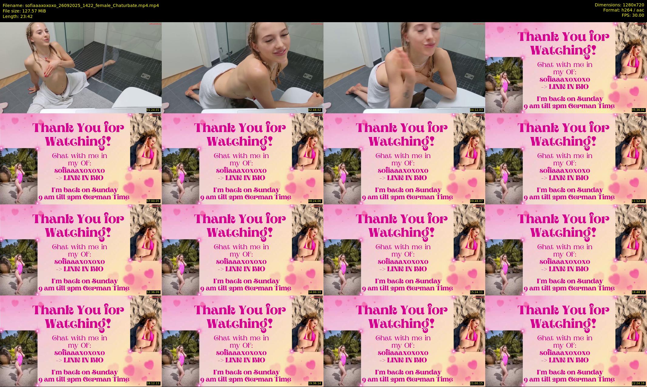 sofiaaaxoxoxo — 24 minute Chaturbate female cam show recording, 720p, Sep 26, 2025