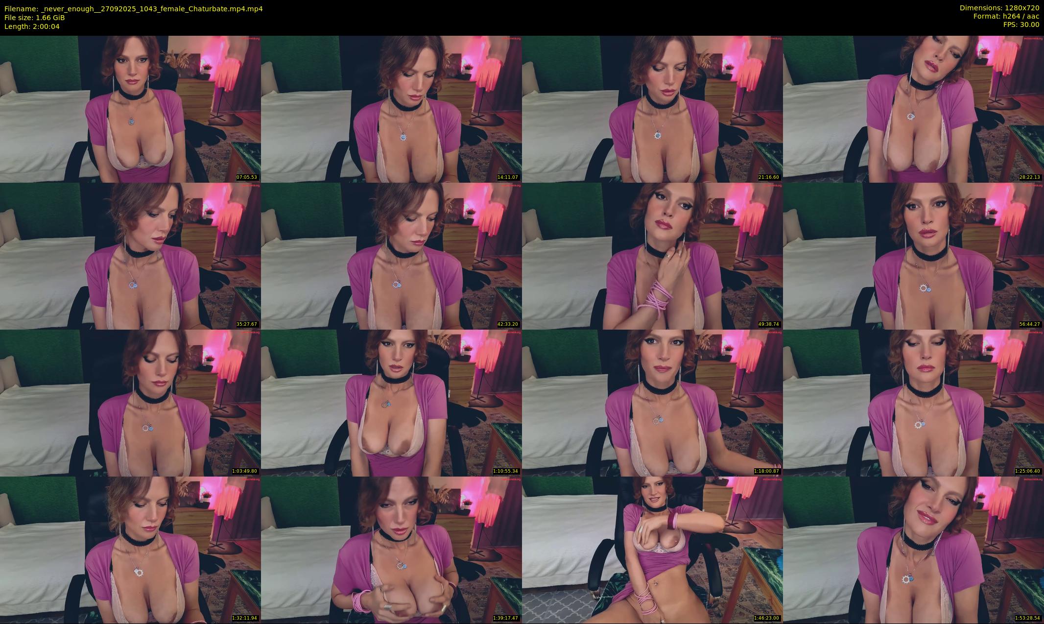 _never_enough_ — 121 minute Chaturbate female cam show recording, 720p, Sep 27, 2025