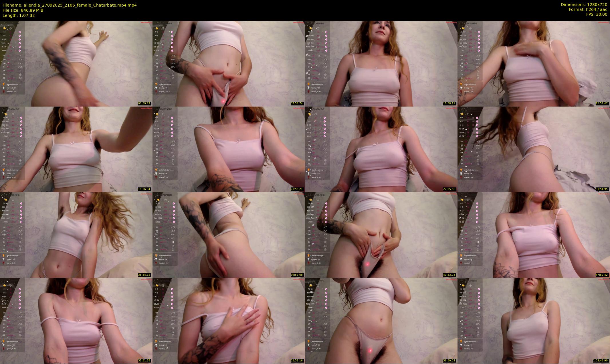 allendia — 68 minute Chaturbate female cam show recording, 720p, Sep 27, 2025