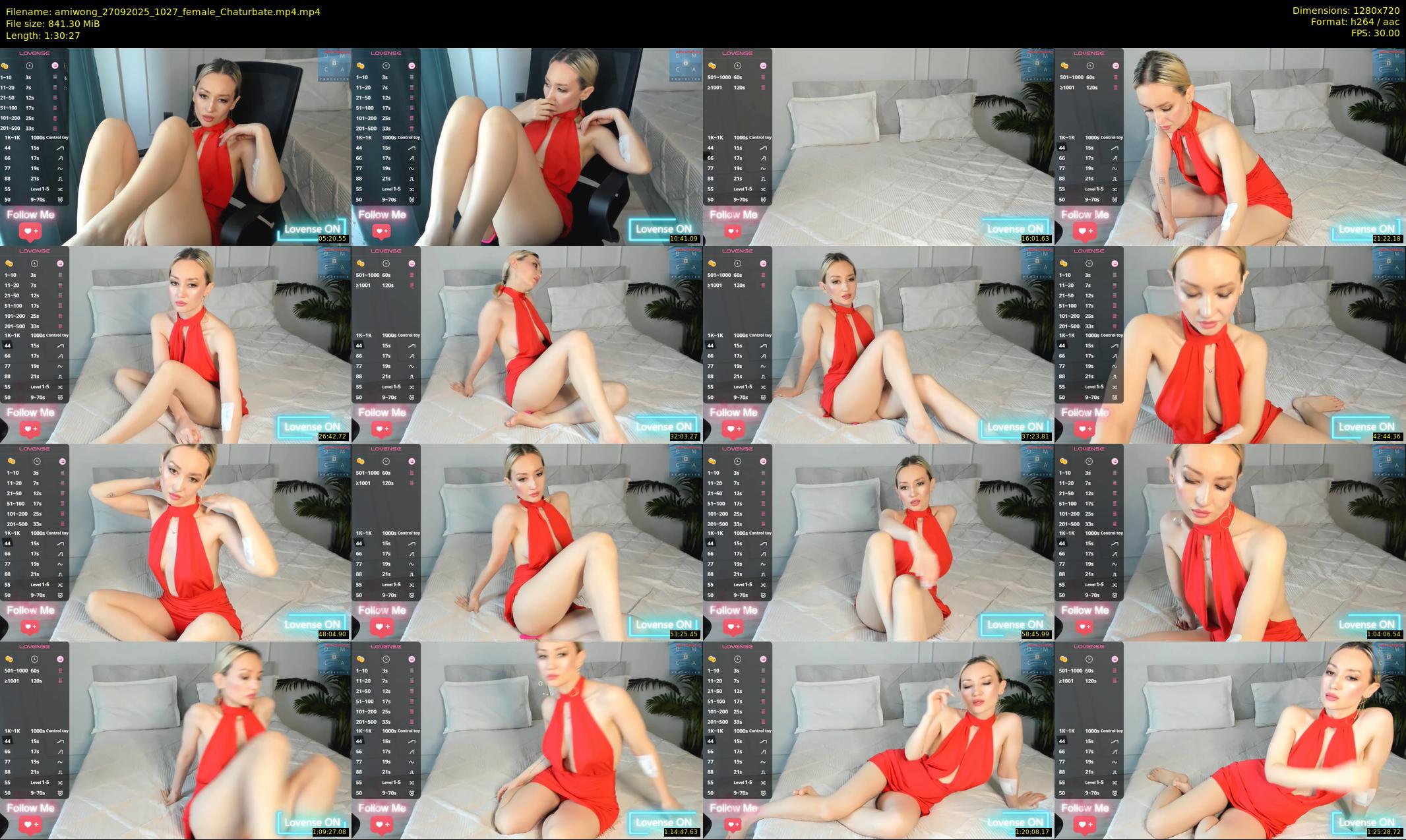 amiwong — 91 minute Chaturbate female cam show recording, 720p, Sep 27, 2025