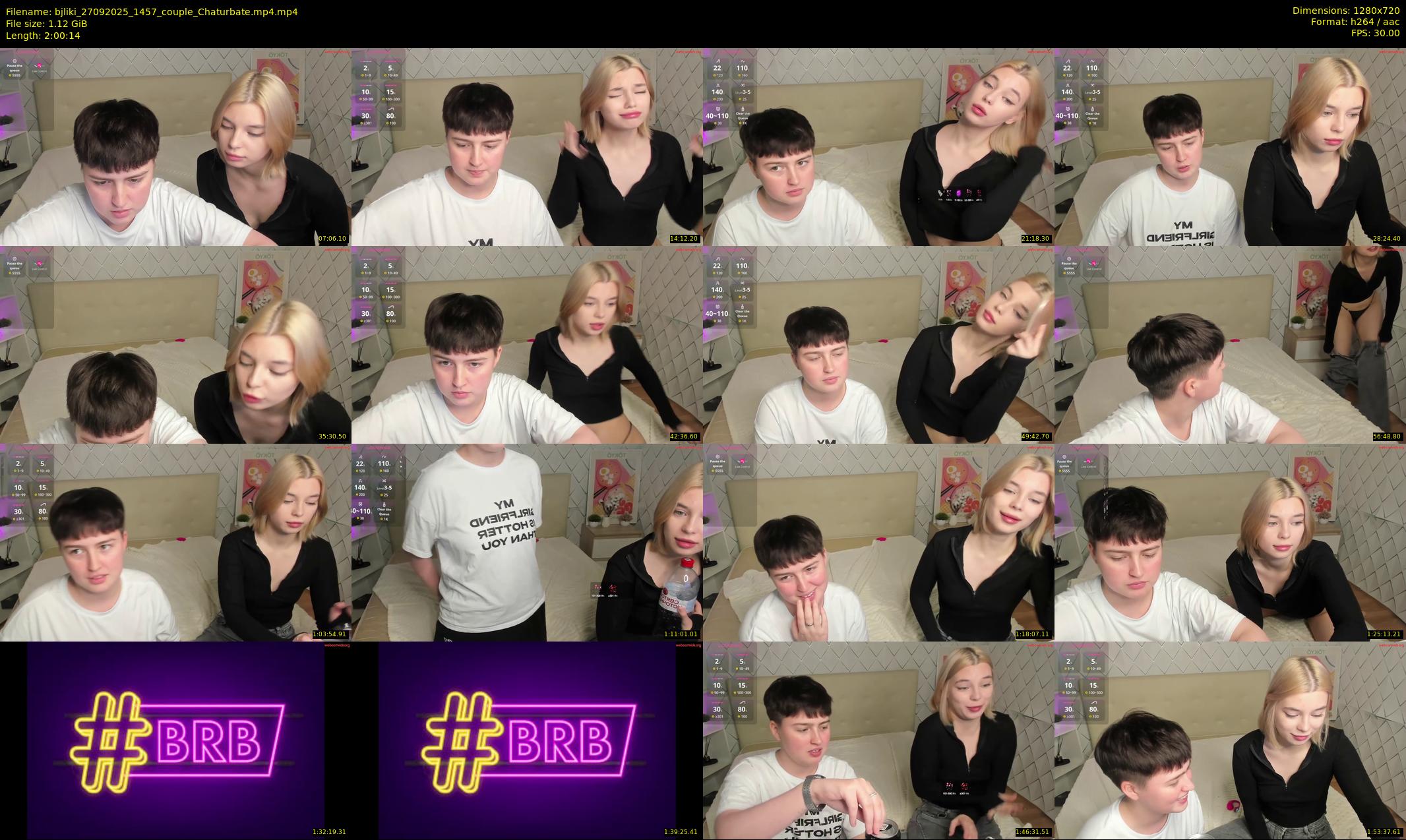 bjliki — 121 minute Chaturbate couple cam show recording, 720p, Sep 27, 2025