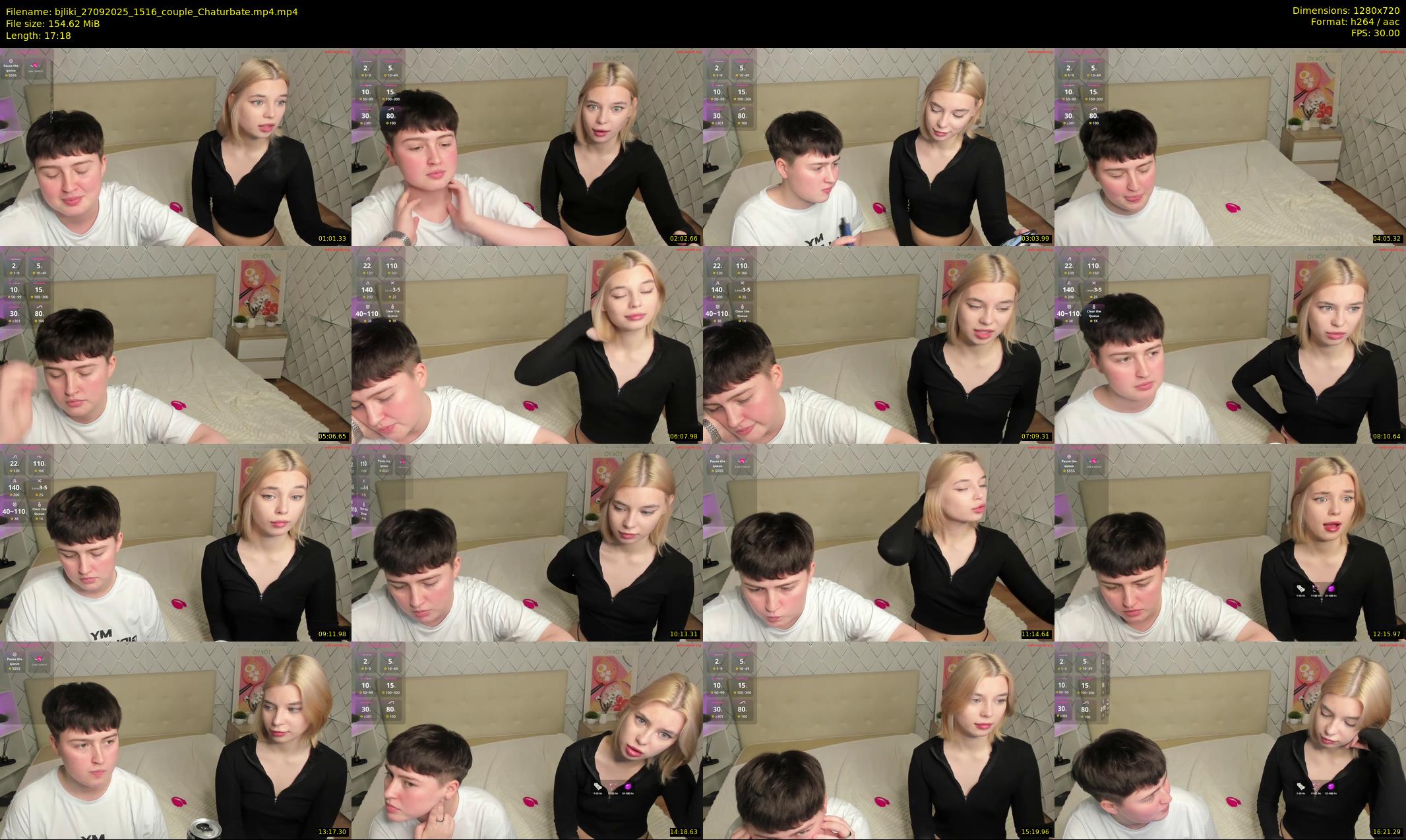 bjliki — 18 minute Chaturbate couple cam show recording, 720p, Sep 27, 2025