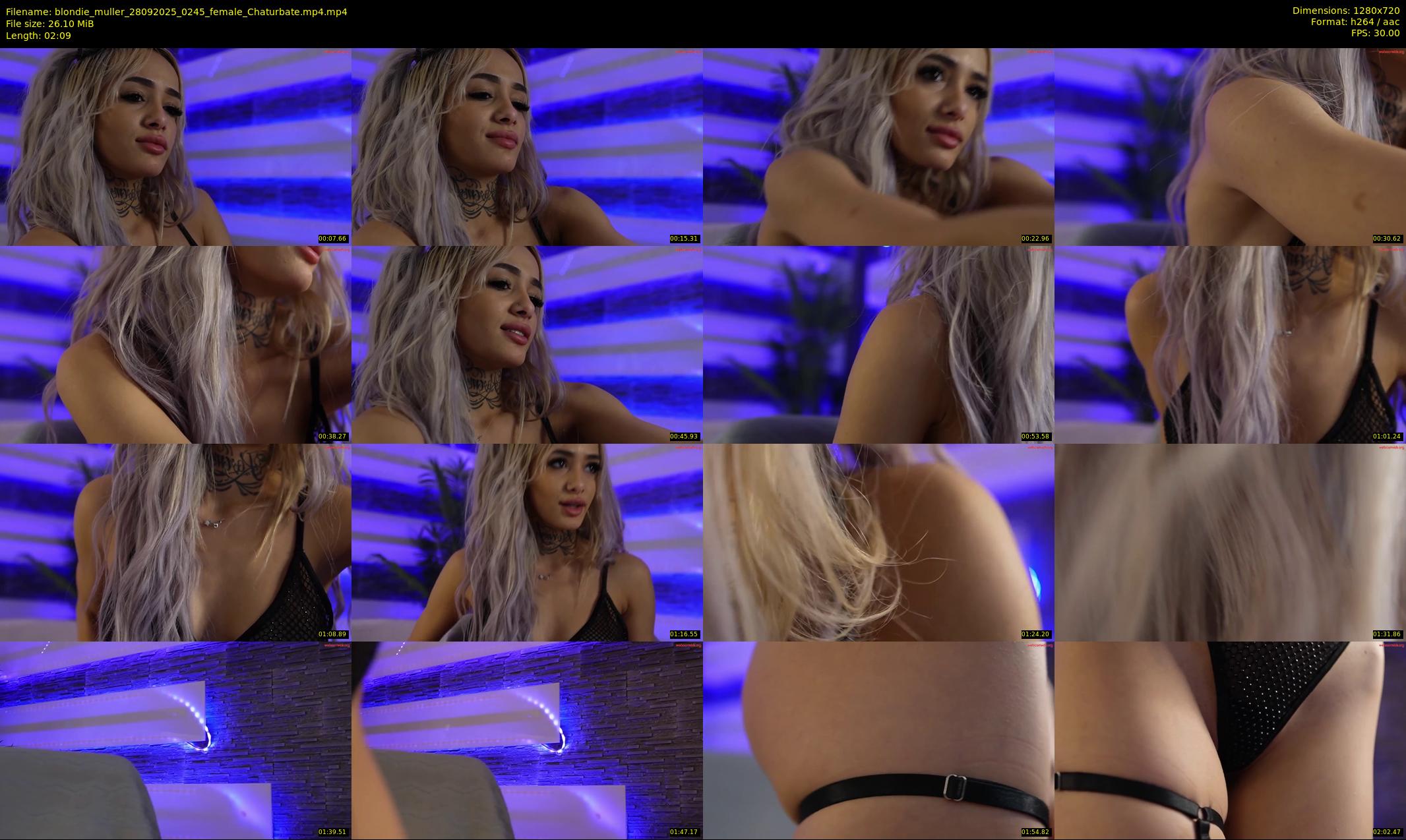 blondie_muller — 3 minute Chaturbate female cam show recording, 720p, Sep 28, 2025