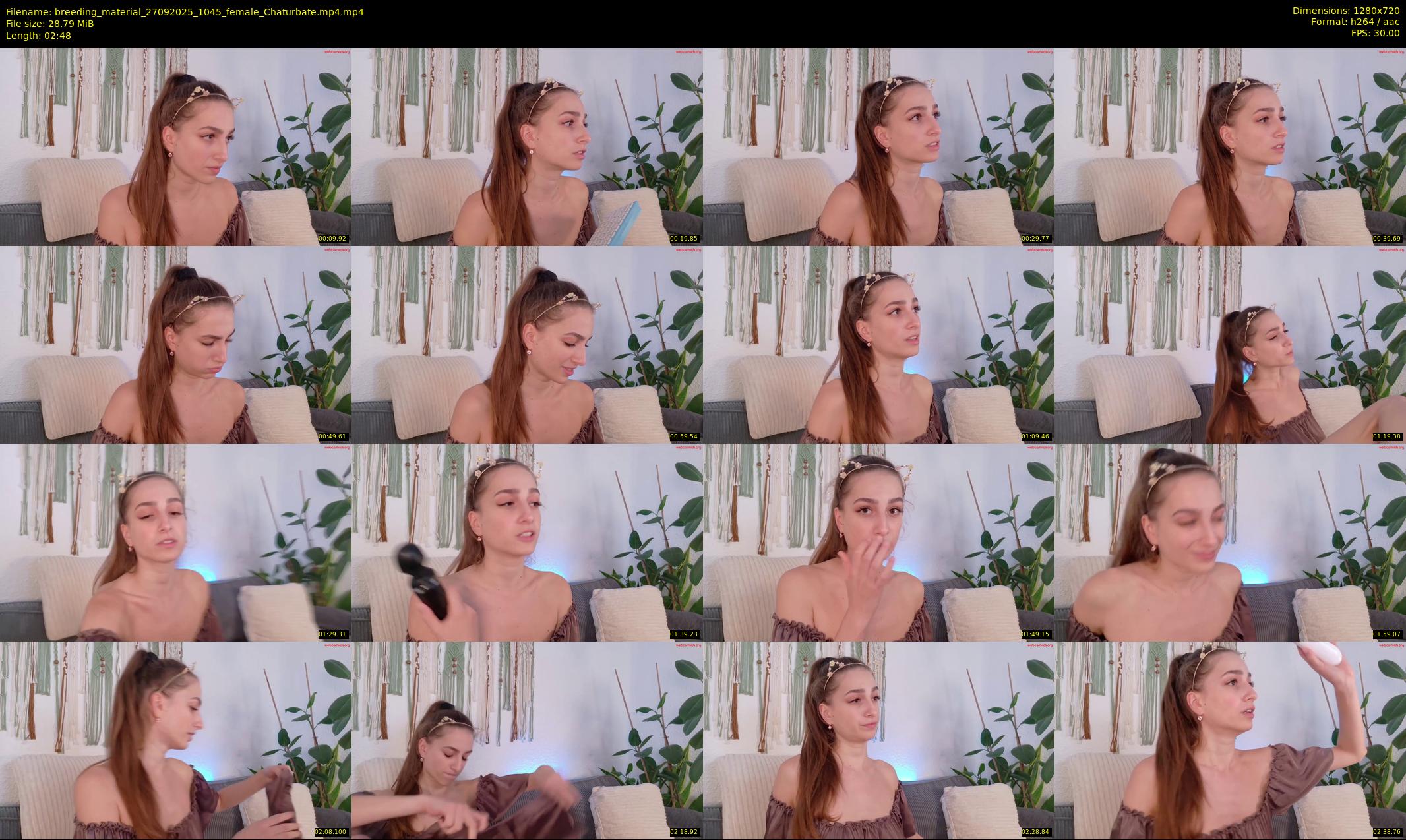 breeding_material — 3 minute Chaturbate female cam show recording, 720p, Sep 27, 2025