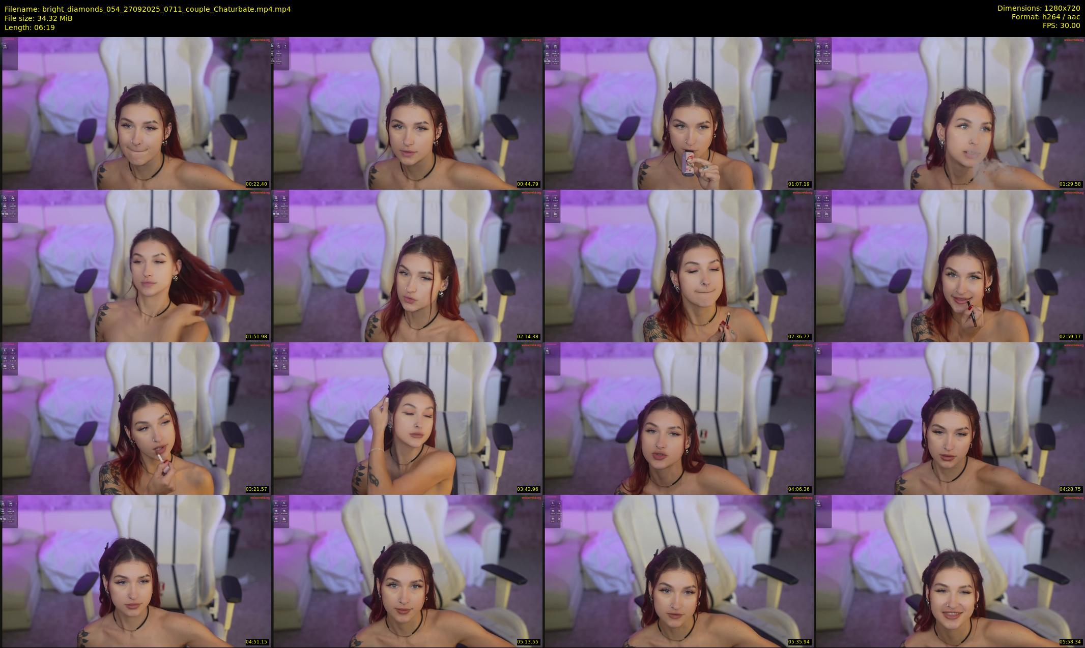 bright_diamonds_054 — 7 minute Chaturbate couple cam show recording, 720p, Sep 27, 2025