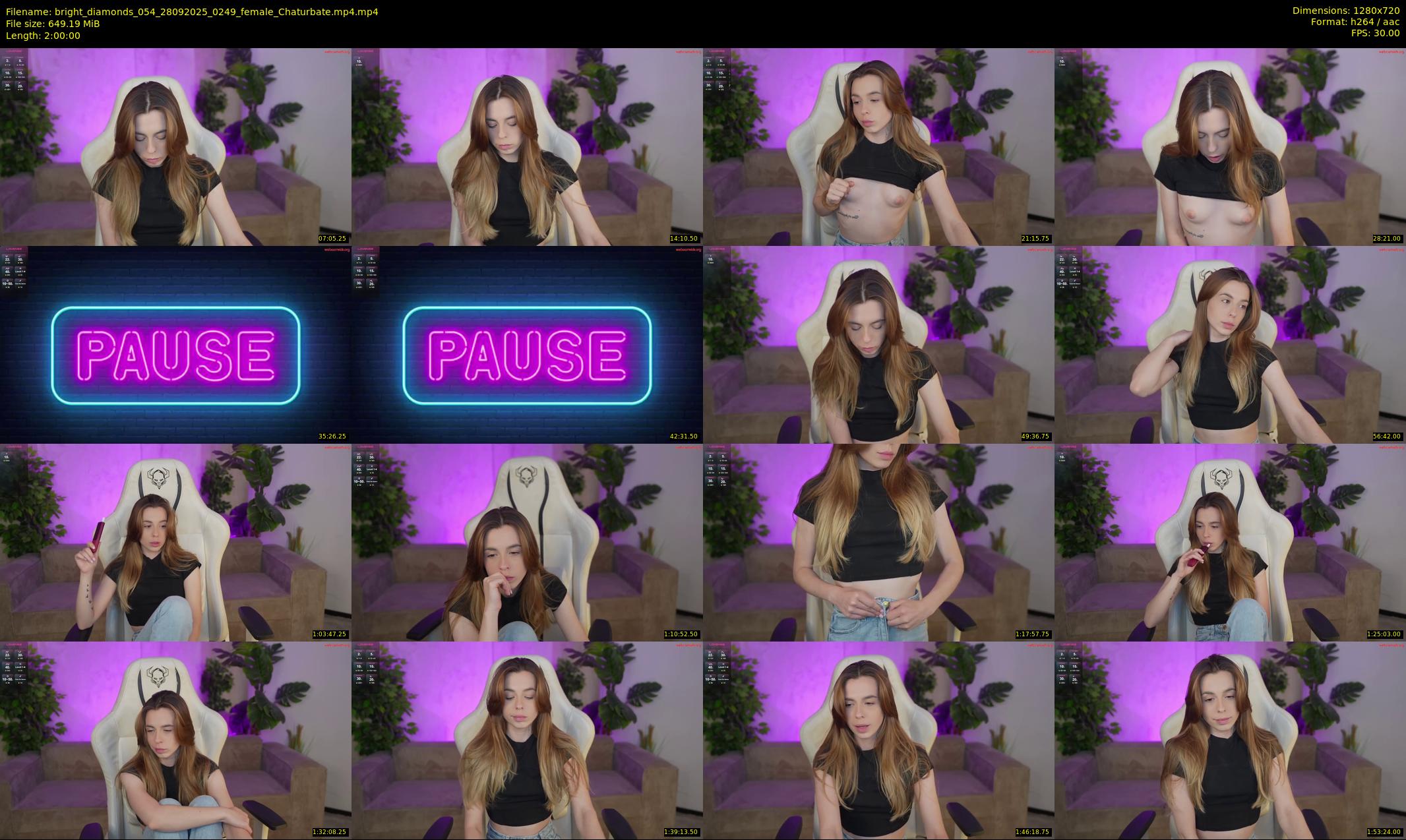 bright_diamonds_054 — 120 minute Chaturbate couple cam show recording, 720p, Sep 28, 2025