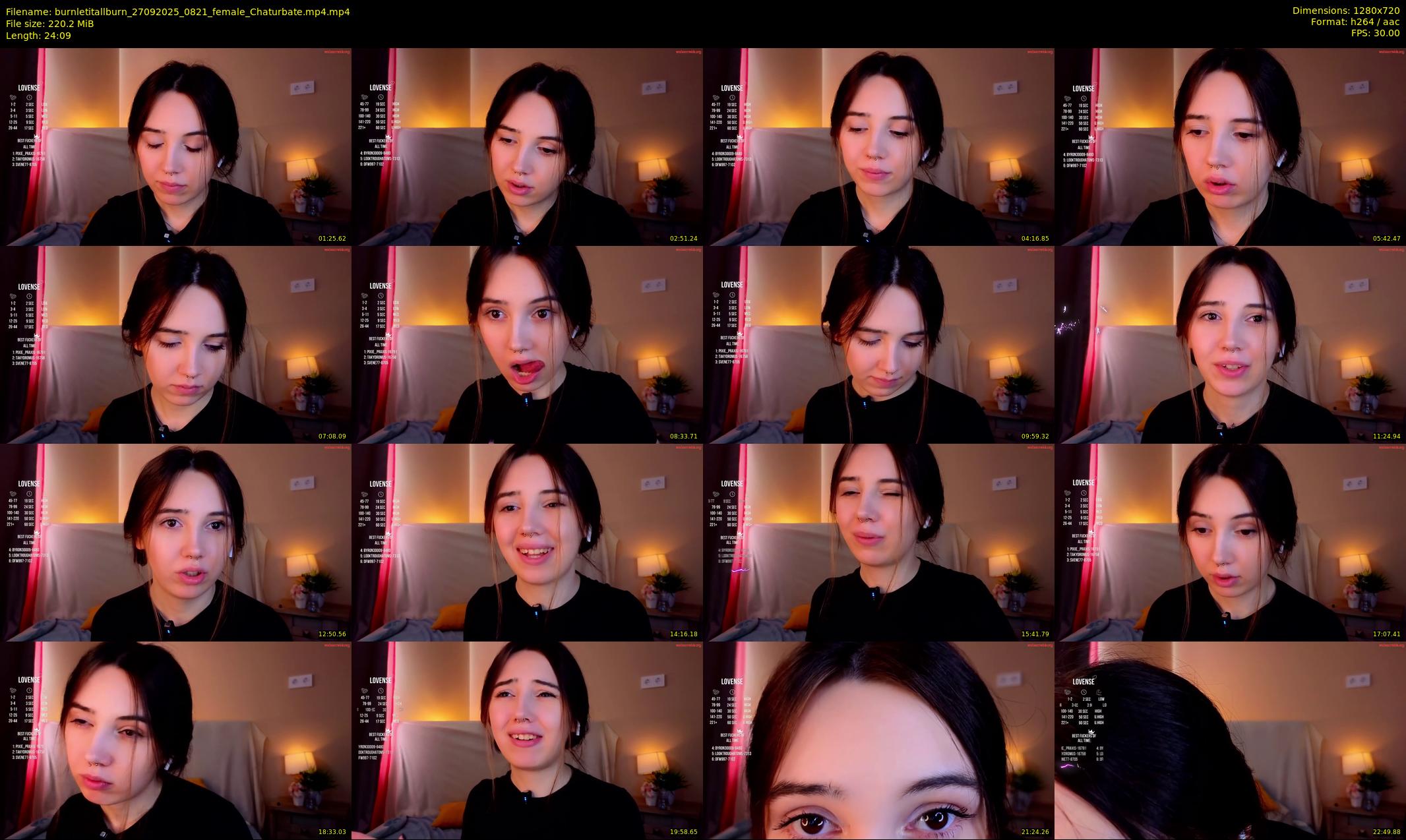 burnletitallburn — 25 minute Chaturbate female cam show recording, 720p, Sep 27, 2025