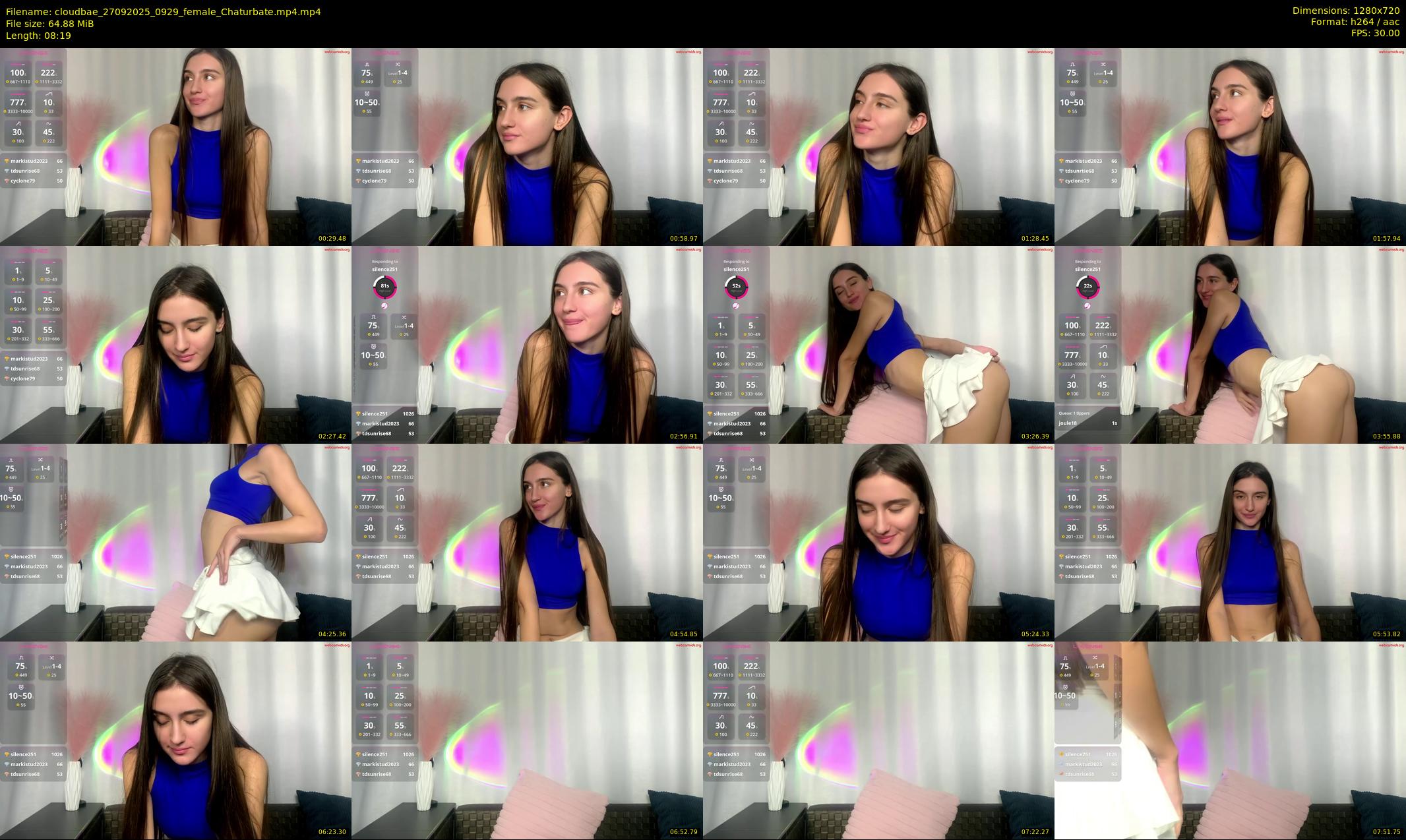 cloudbae — 9 minute Chaturbate female cam show recording, 720p, Sep 27, 2025