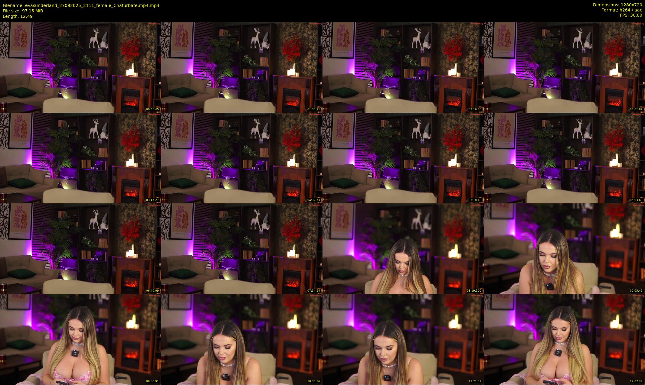 evasunderland — 13 minute Chaturbate female cam show recording, 720p, Sep 27, 2025