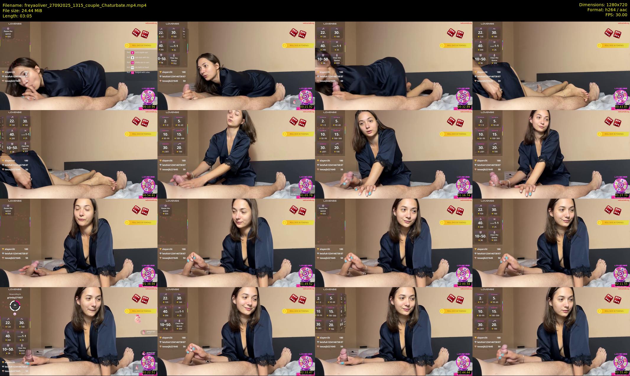 freyaoliver — 4 minute Chaturbate couple cam show recording, 720p, Sep 27, 2025