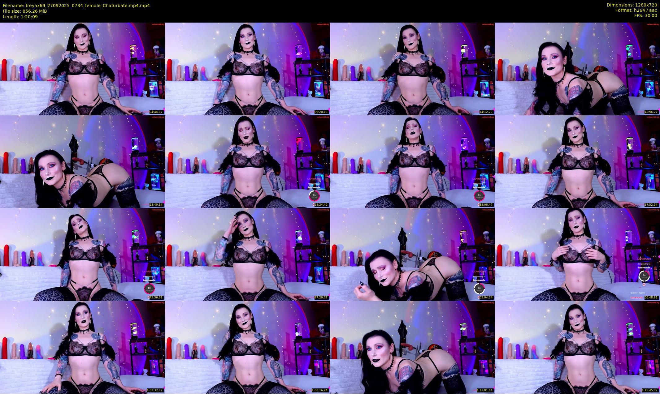 freyax69 — 81 minute Chaturbate female cam show recording, 720p, Sep 27, 2025