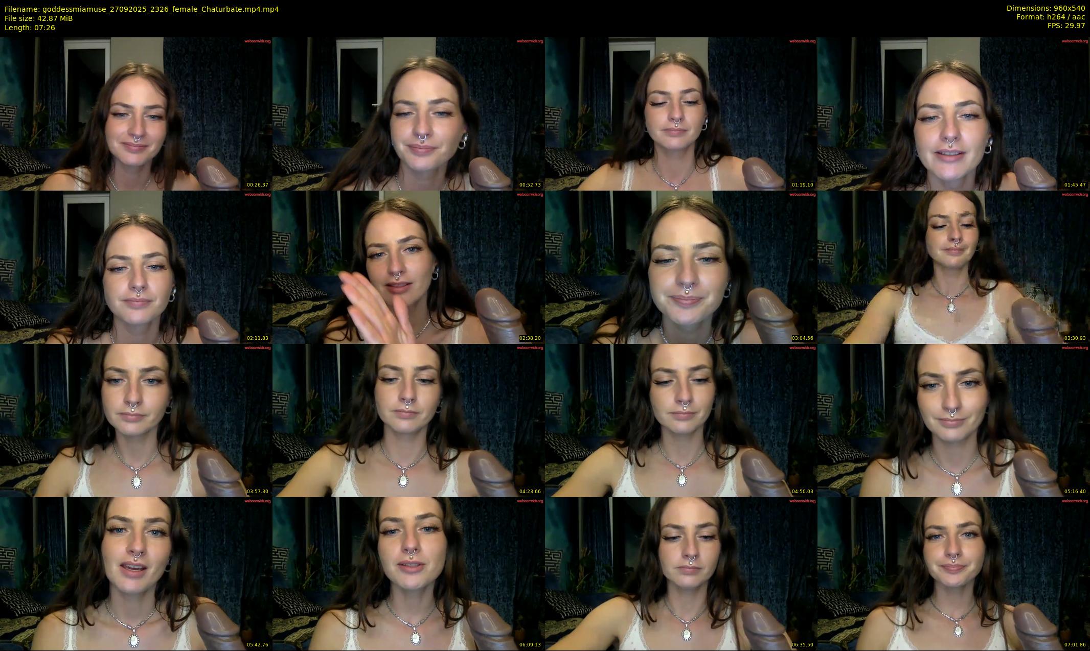goddessmiamuse — 8 minute Chaturbate female cam show recording, 480p, Sep 27, 2025