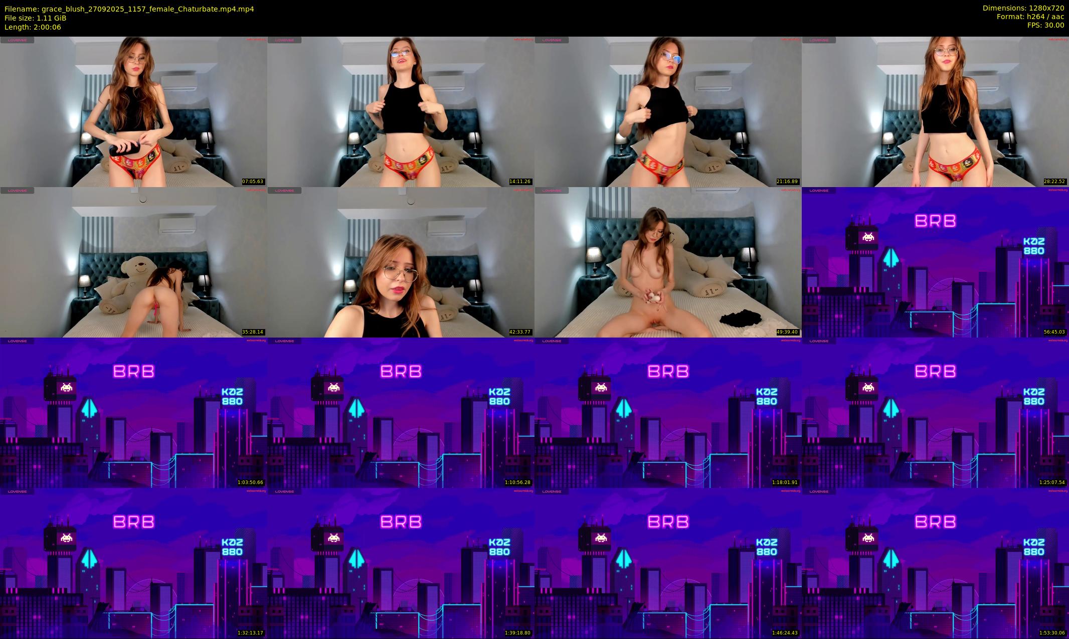 grace_blush — 121 minute Chaturbate female cam show recording, 720p, Sep 27, 2025