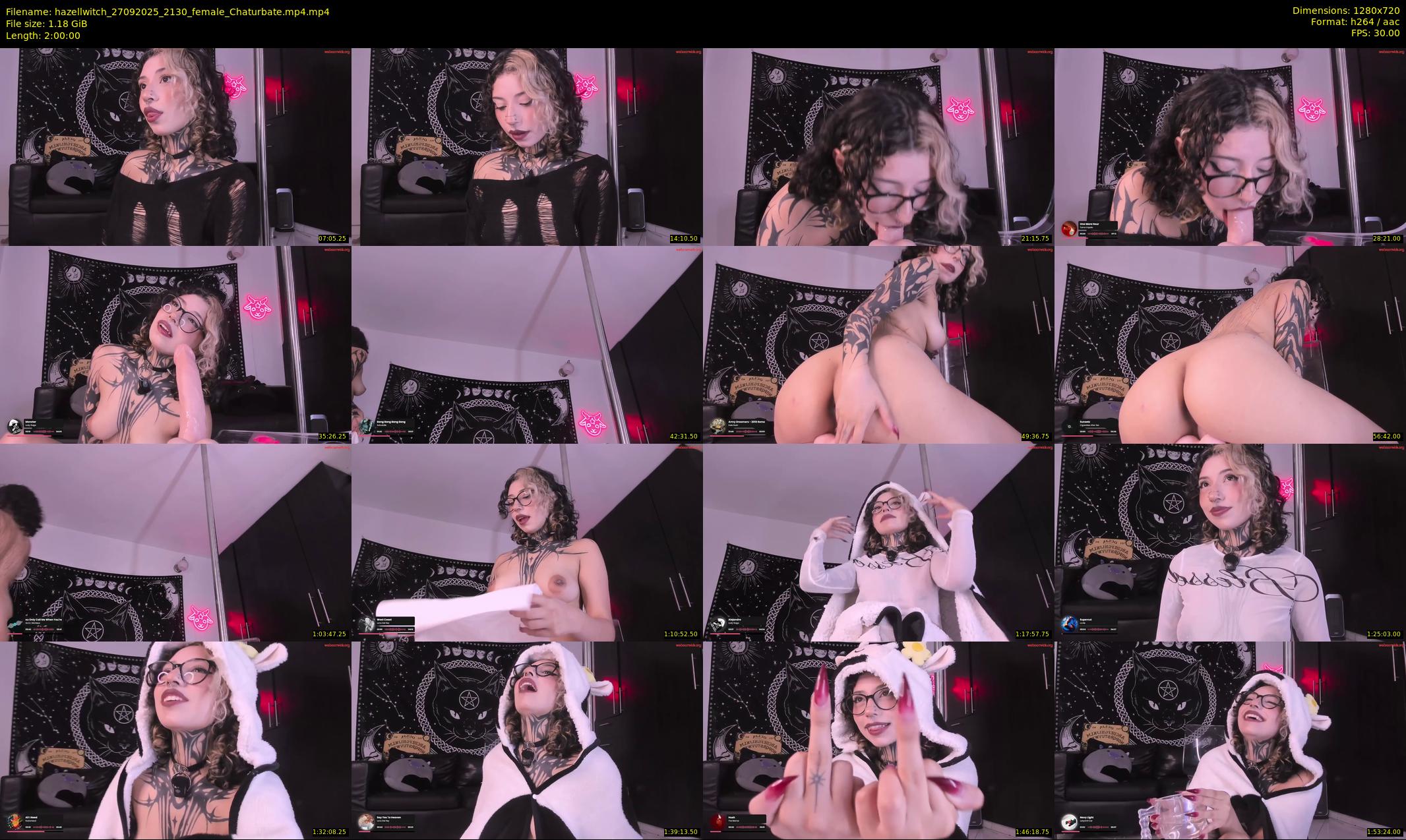 hazellwitch — 120 minute Chaturbate female cam show recording, 720p, Sep 27, 2025