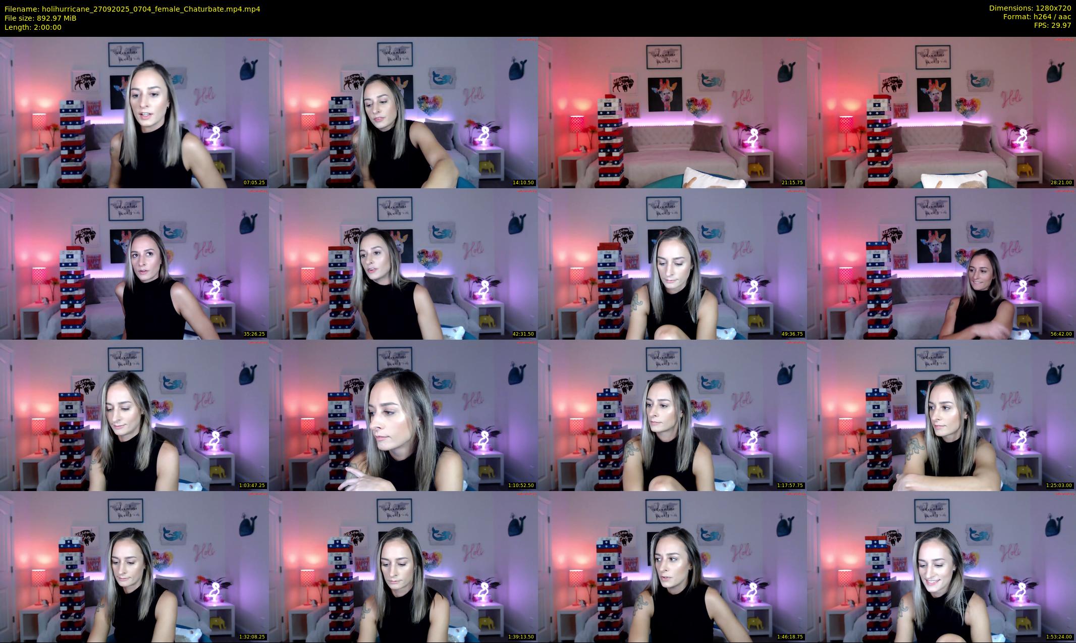 holihurricane — 120 minute Chaturbate female cam show recording, 720p, Sep 27, 2025