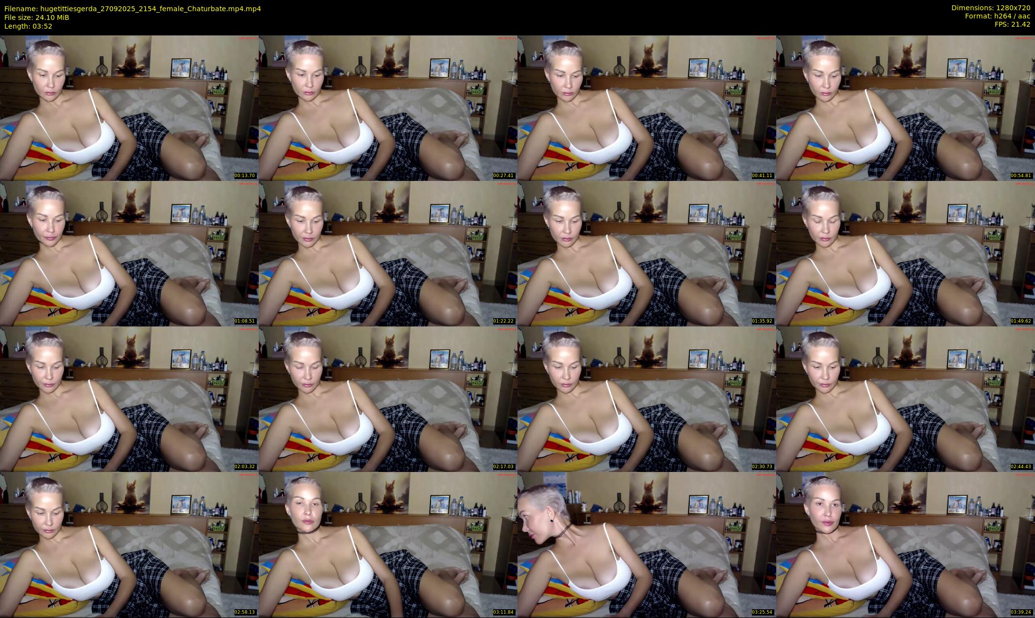 hugetittiesgerda — 4 minute Chaturbate female cam show recording, 720p, Sep 27, 2025