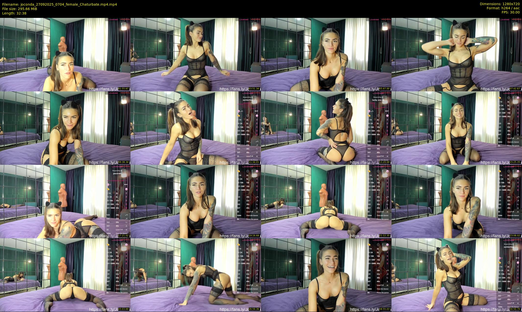 joconda — 33 minute Chaturbate female cam show recording, 720p, Sep 27, 2025