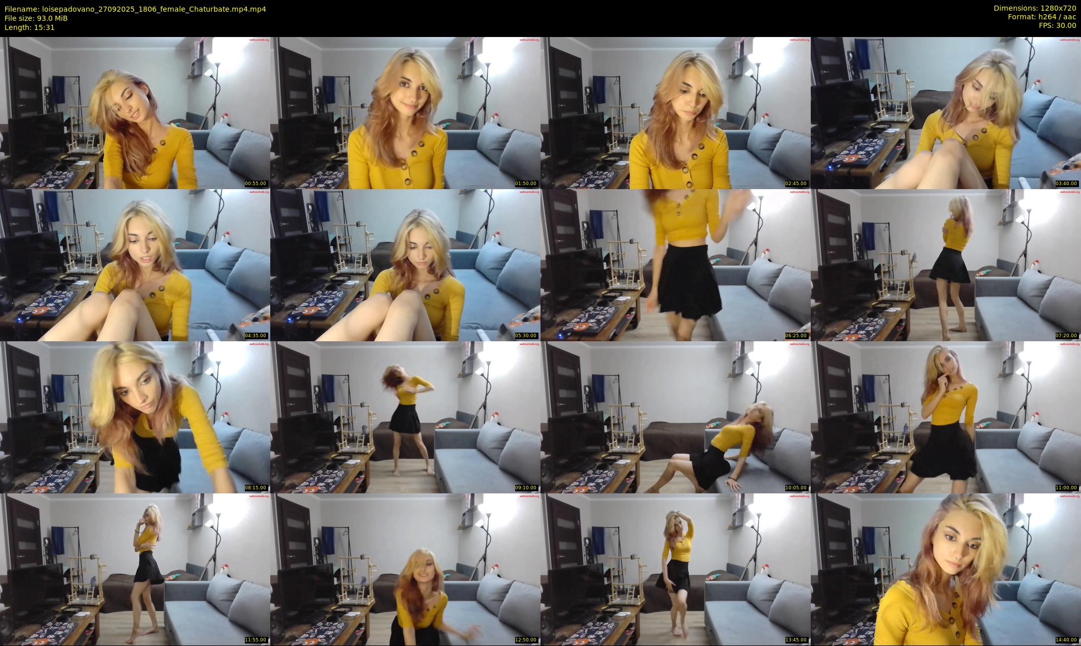 loisepadovano — 16 minute Chaturbate female cam show recording, 720p, Sep 27, 2025