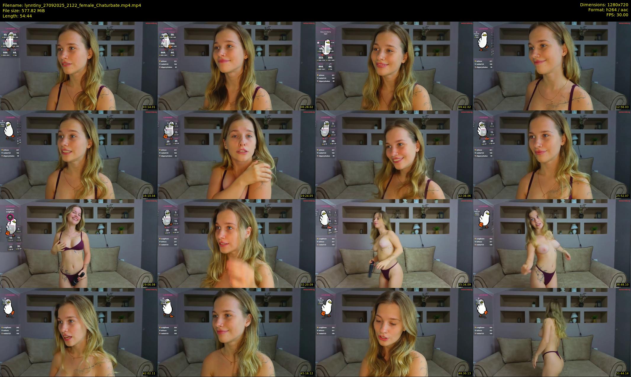 lynntiny — 55 minute Chaturbate female cam show recording, 720p, Sep 27, 2025