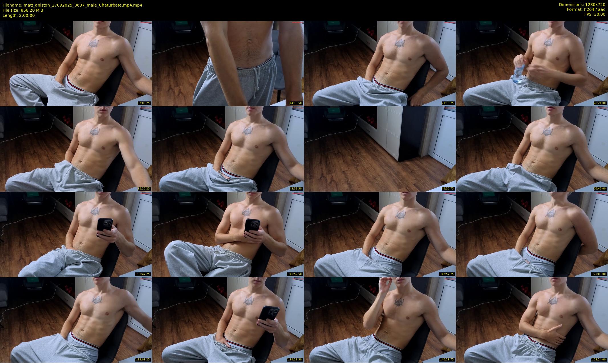 matt_aniston — 120 minute Chaturbate male cam show recording, 720p, Sep 27, 2025