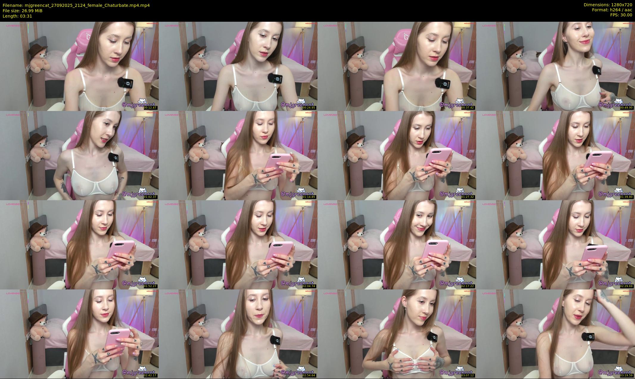 mjgreencat — 4 minute Chaturbate female cam show recording, 720p, Sep 27, 2025
