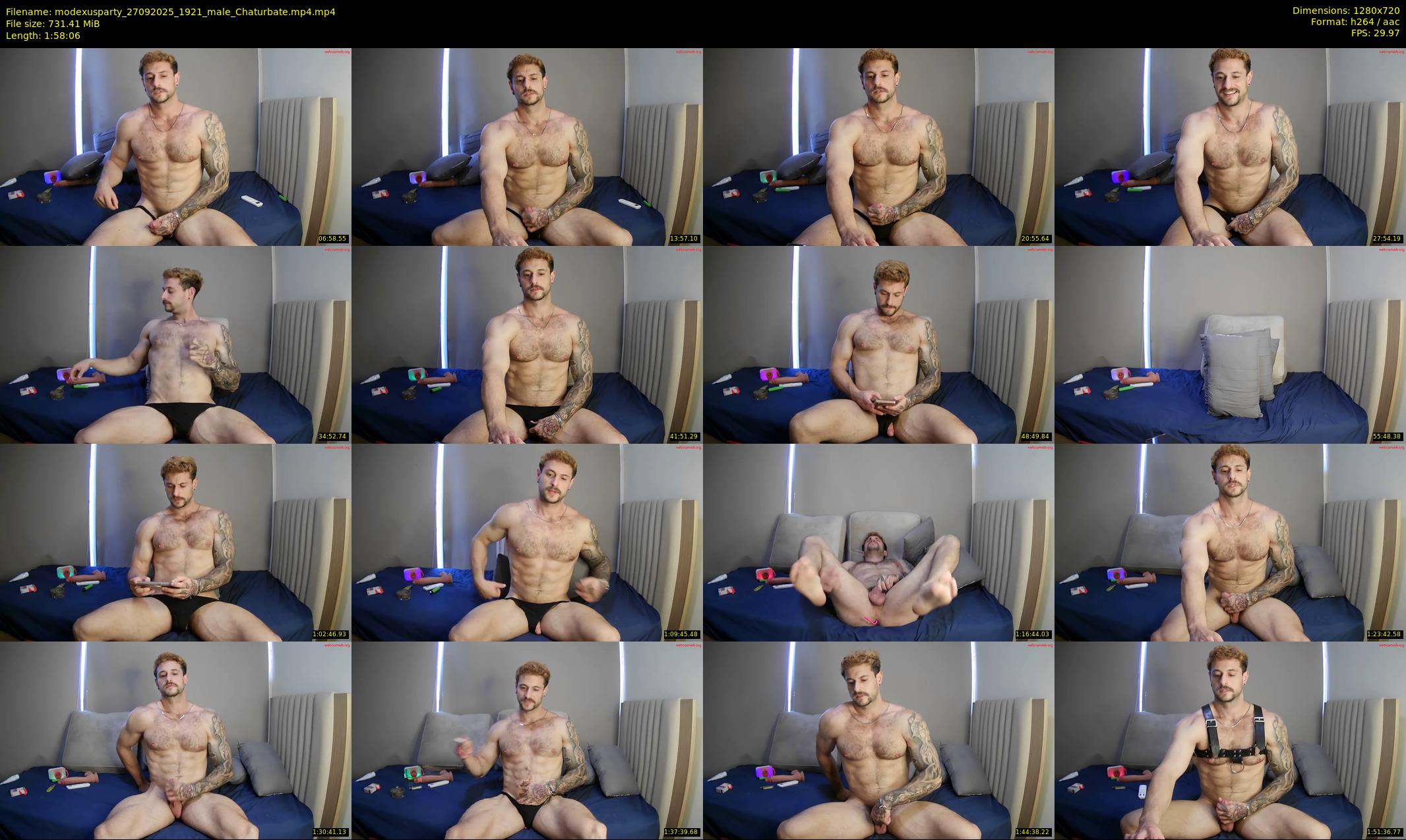 modexusparty — 119 minute Chaturbate male cam show recording, 720p, Sep 27, 2025