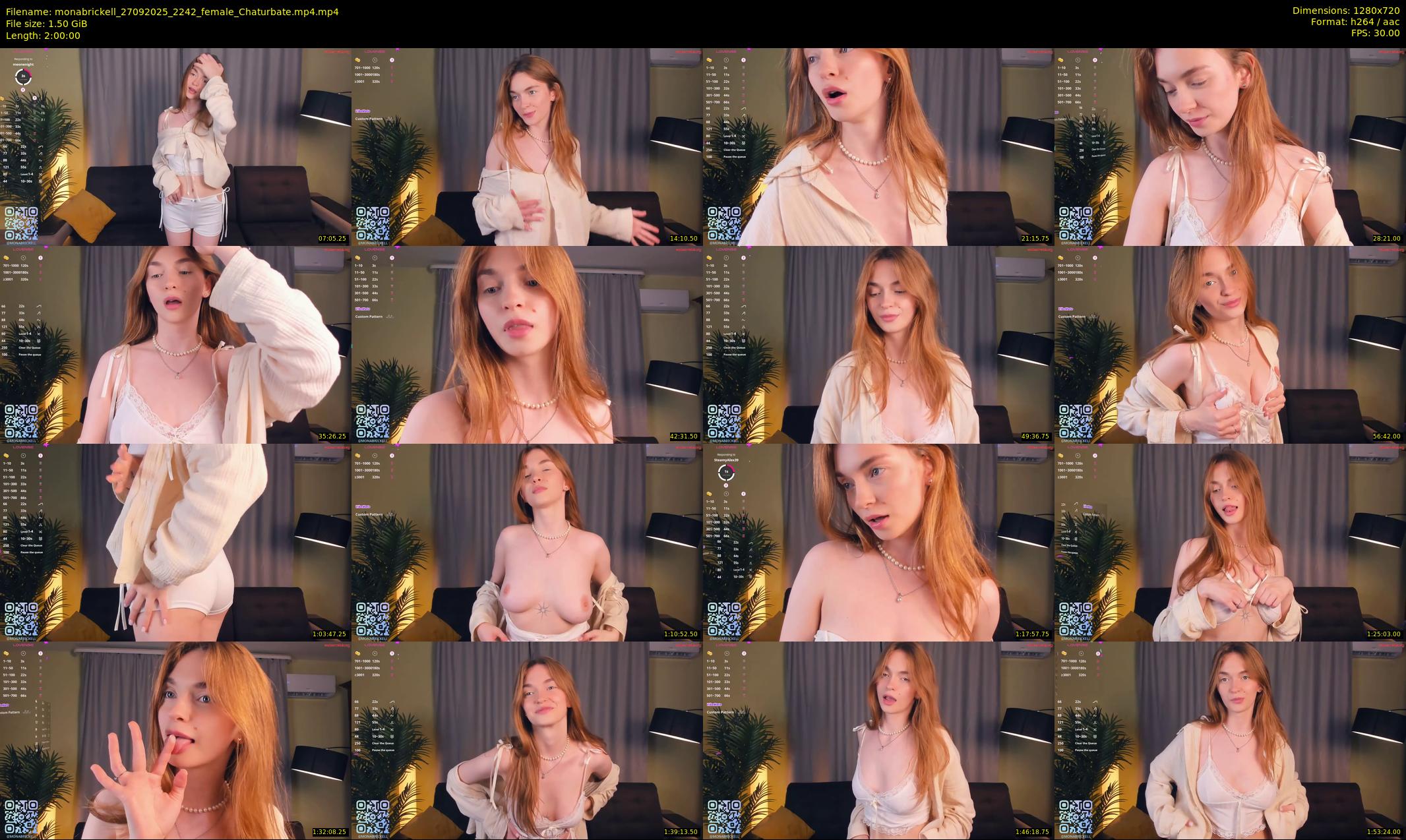 monabrickell — 120 minute Chaturbate female cam show recording, 720p, Sep 27, 2025