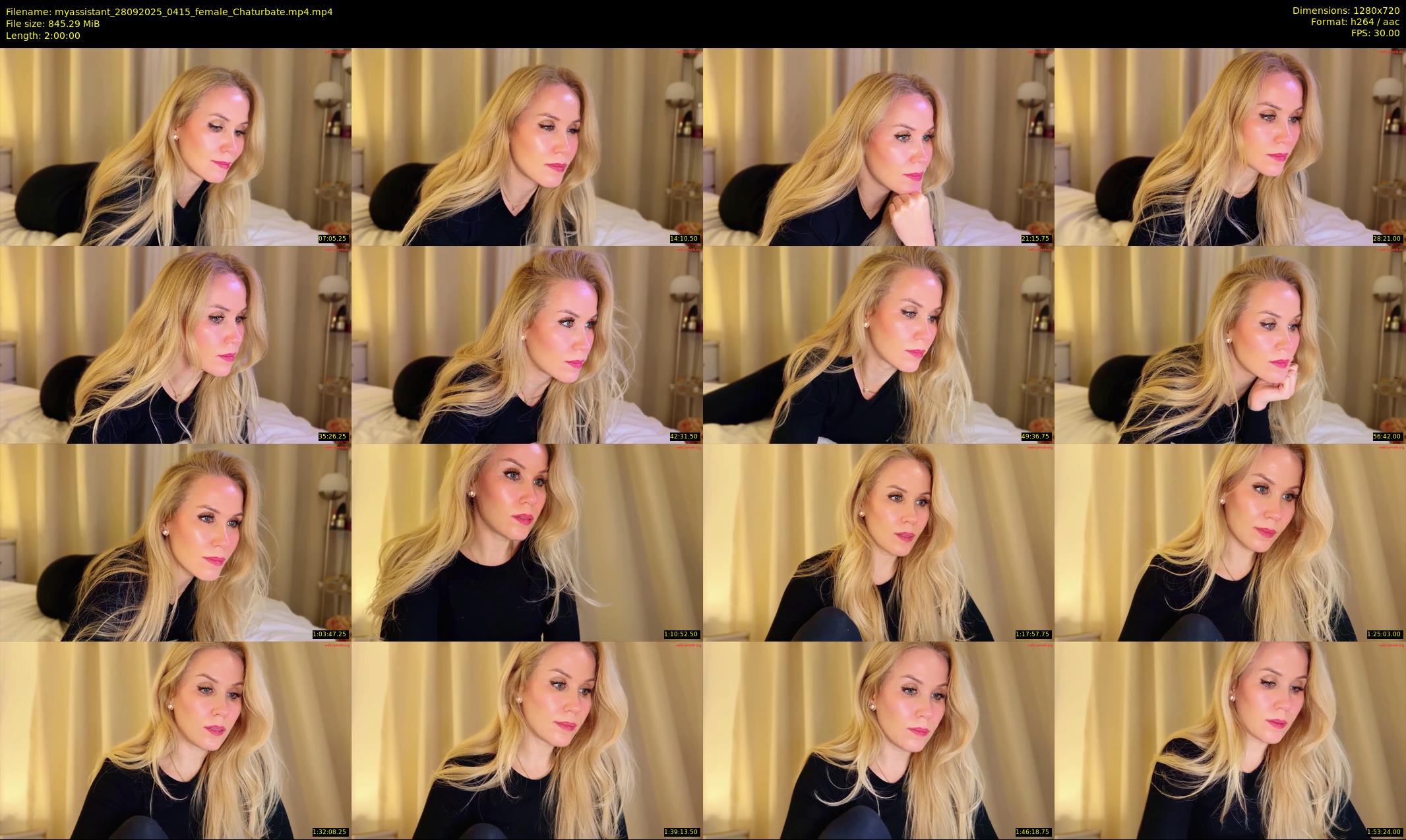 myassistant — 120 minute Chaturbate female cam show recording, 720p, Sep 28, 2025
