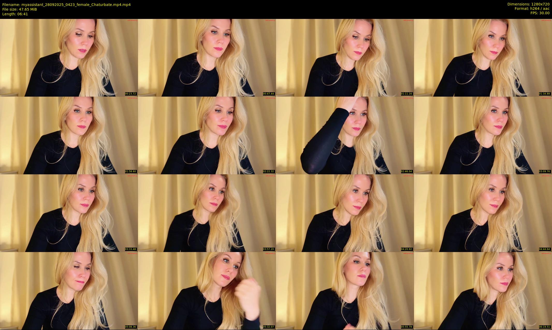 myassistant — 7 minute Chaturbate female cam show recording, 720p, Sep 28, 2025
