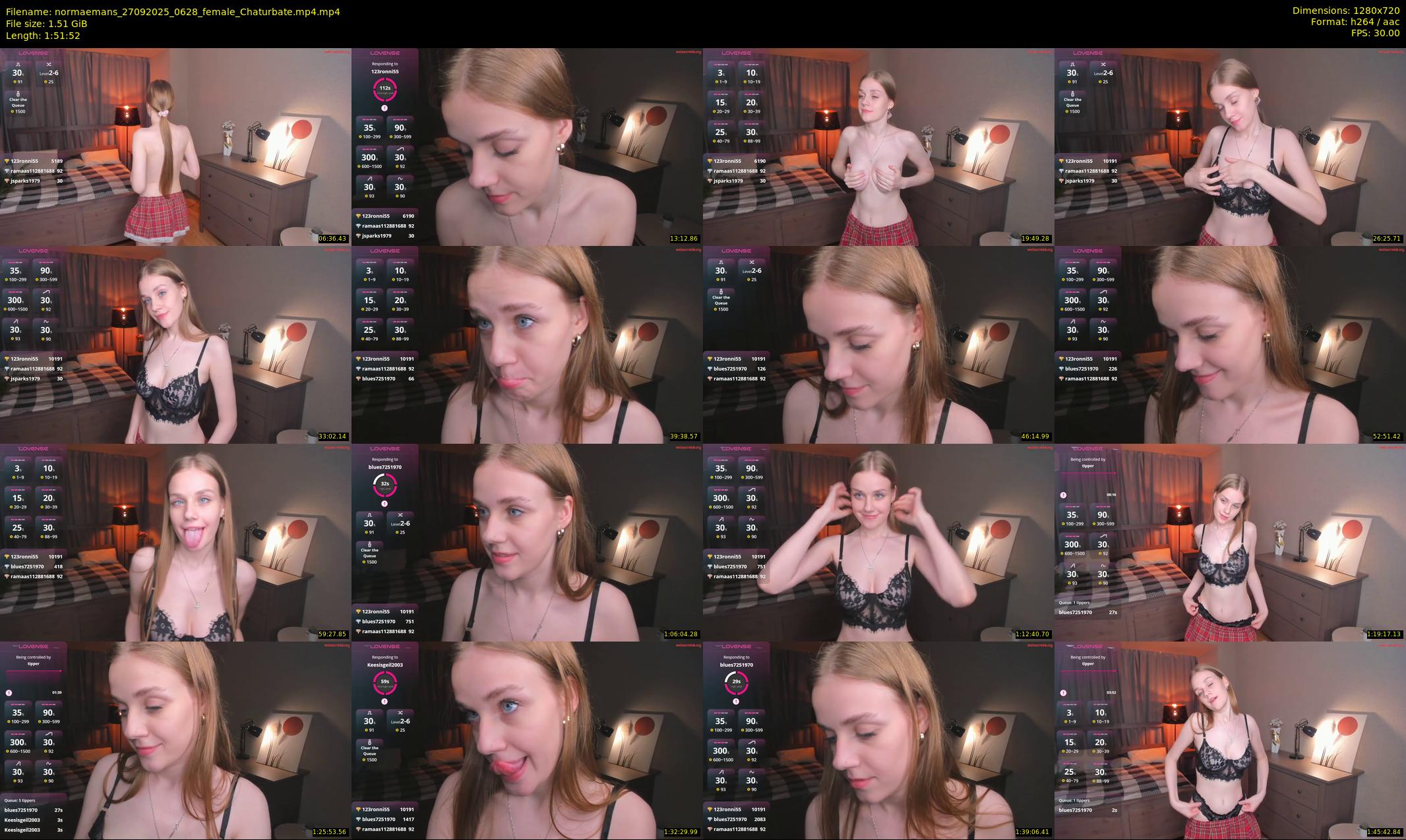 normaemans — 112 minute Chaturbate female cam show recording, 720p, Sep 27, 2025