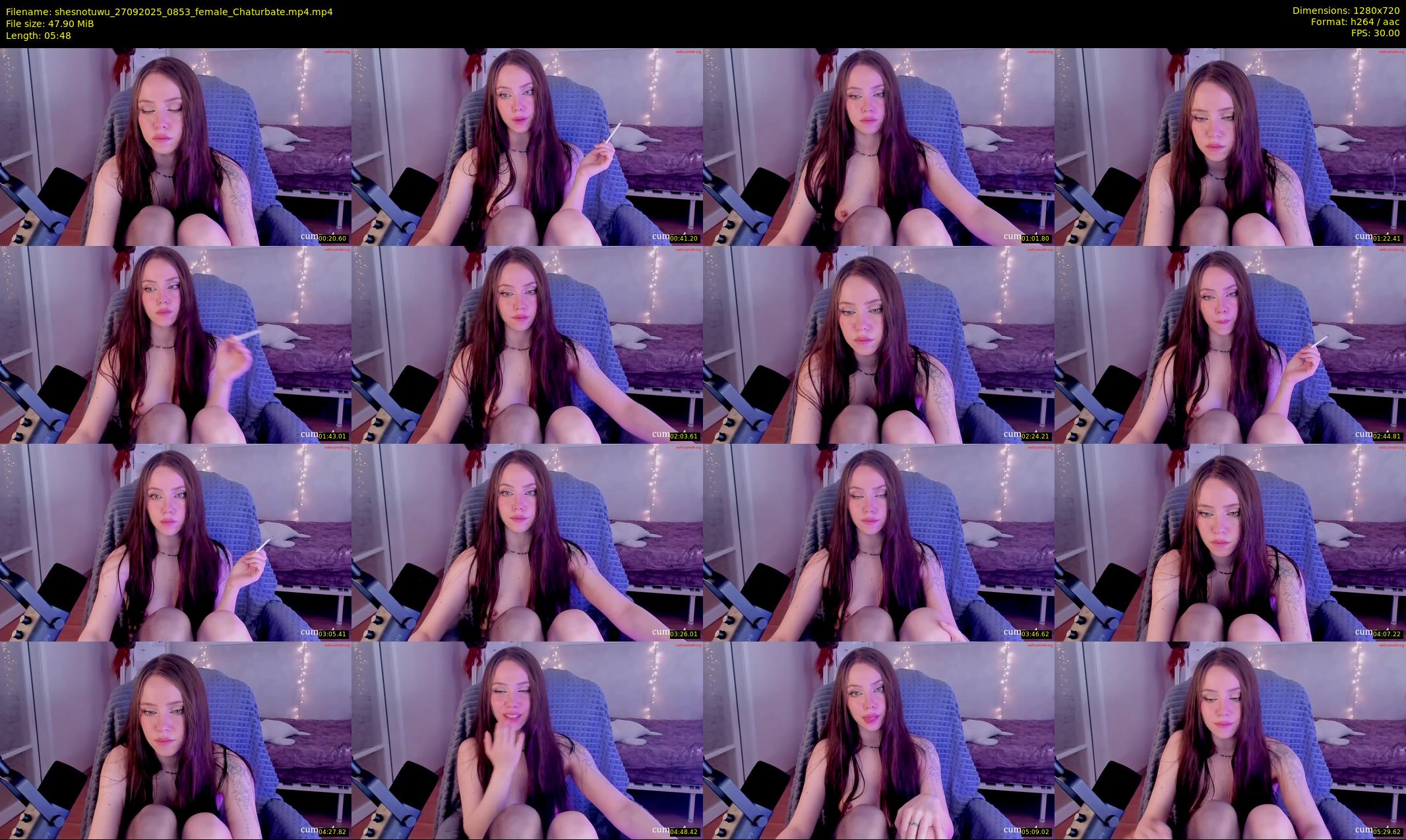 shesnotuwu — 6 minute Chaturbate female cam show recording, 720p, Sep 27, 2025