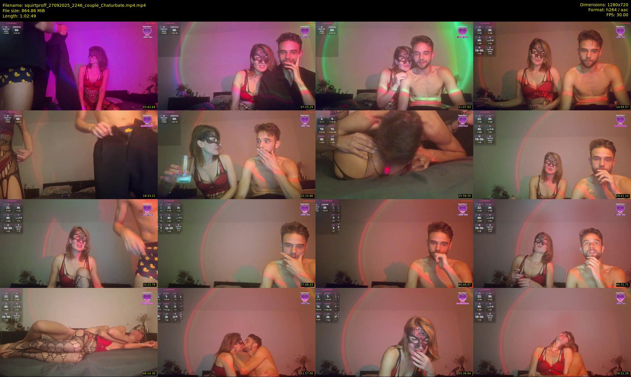 squirtproff — 63 minute Chaturbate couple cam show recording, 720p, Sep 27, 2025