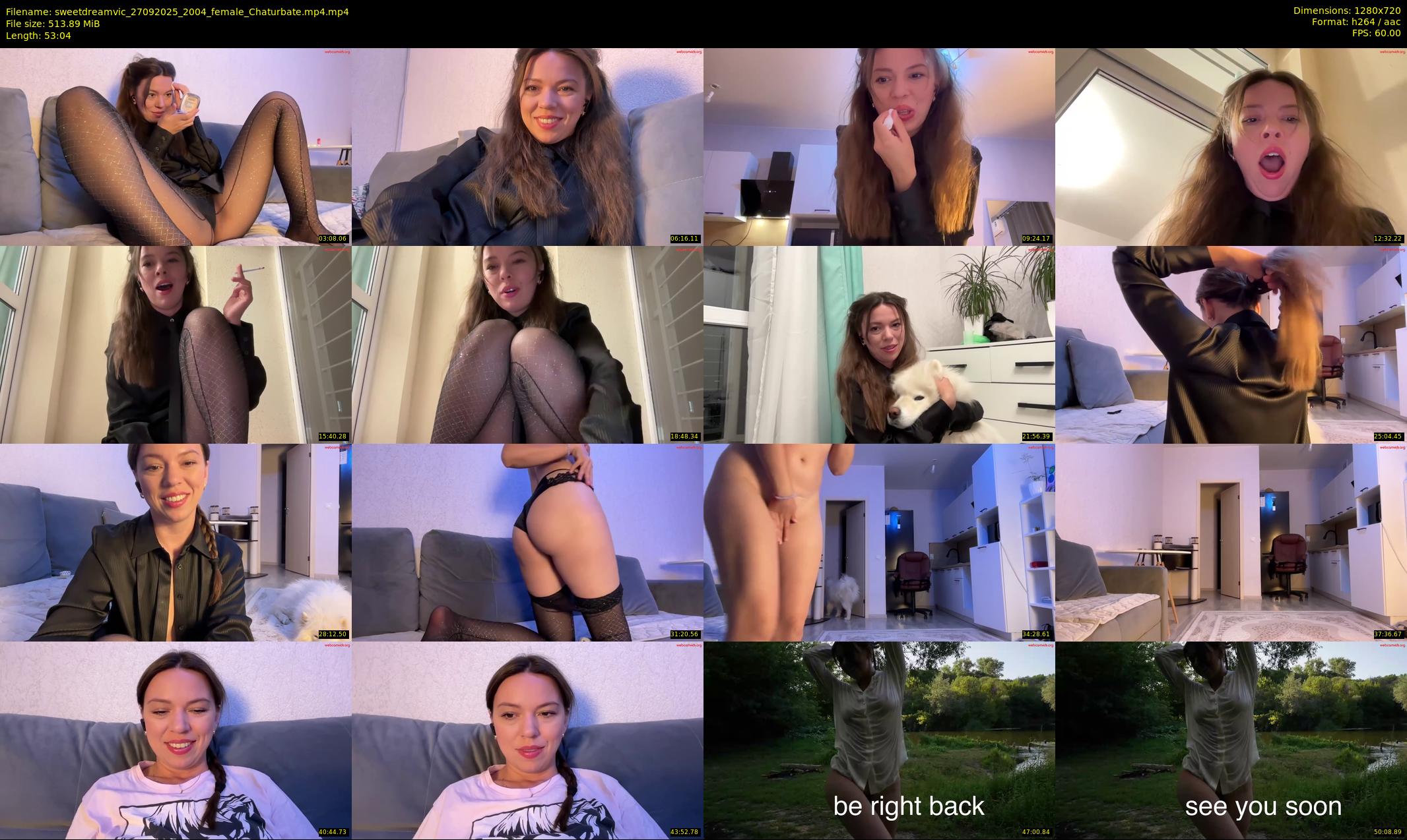 sweetdreamvic — 54 minute Chaturbate female cam show recording, 720p, Sep 27, 2025