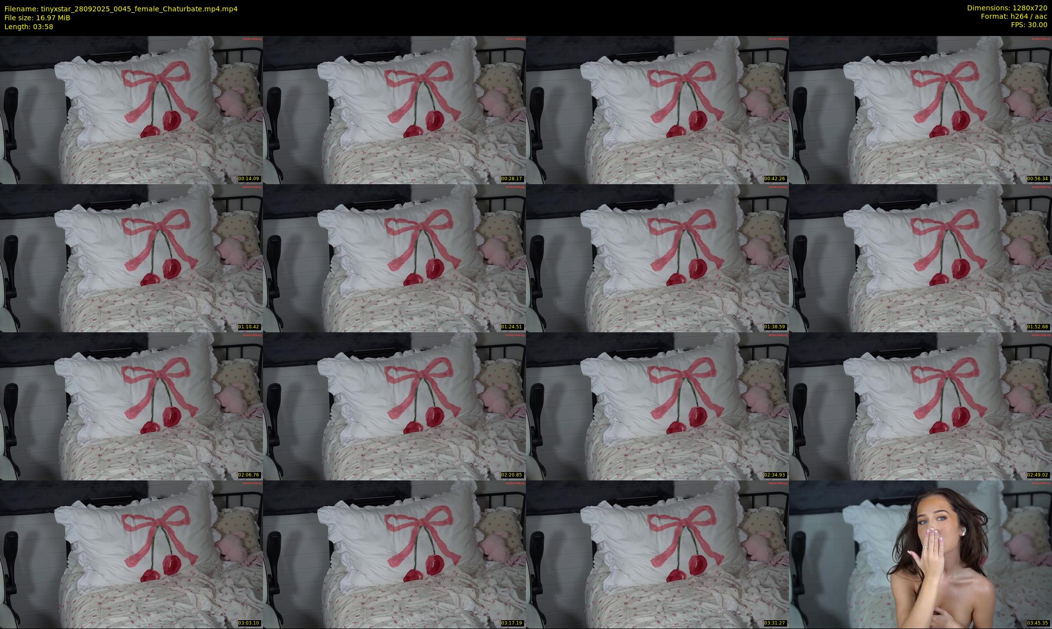 tinyxstar — 4 minute Chaturbate female cam show recording, 720p, Sep 28, 2025