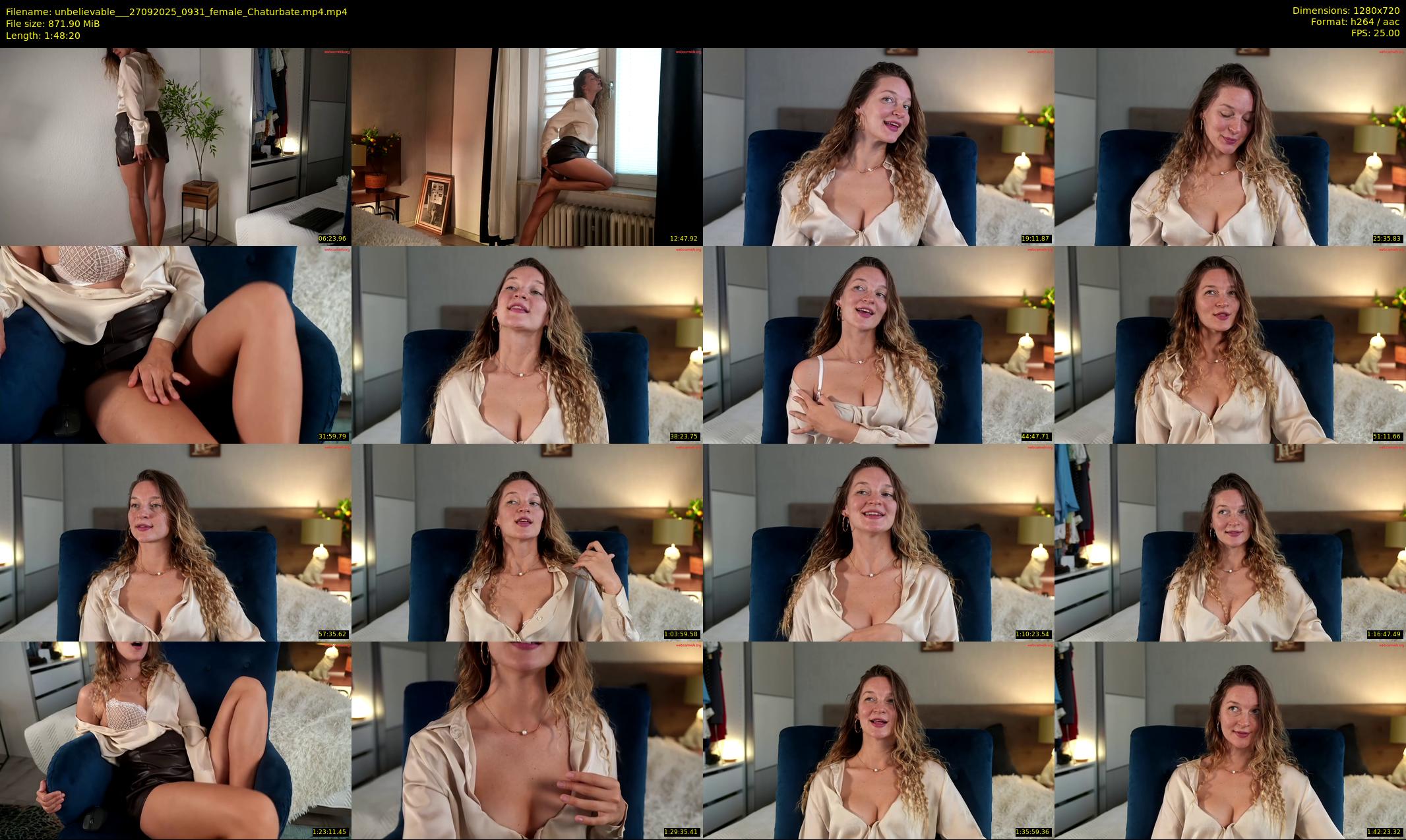 unbelievable__ — 109 minute Chaturbate female cam show recording, 720p, Sep 27, 2025